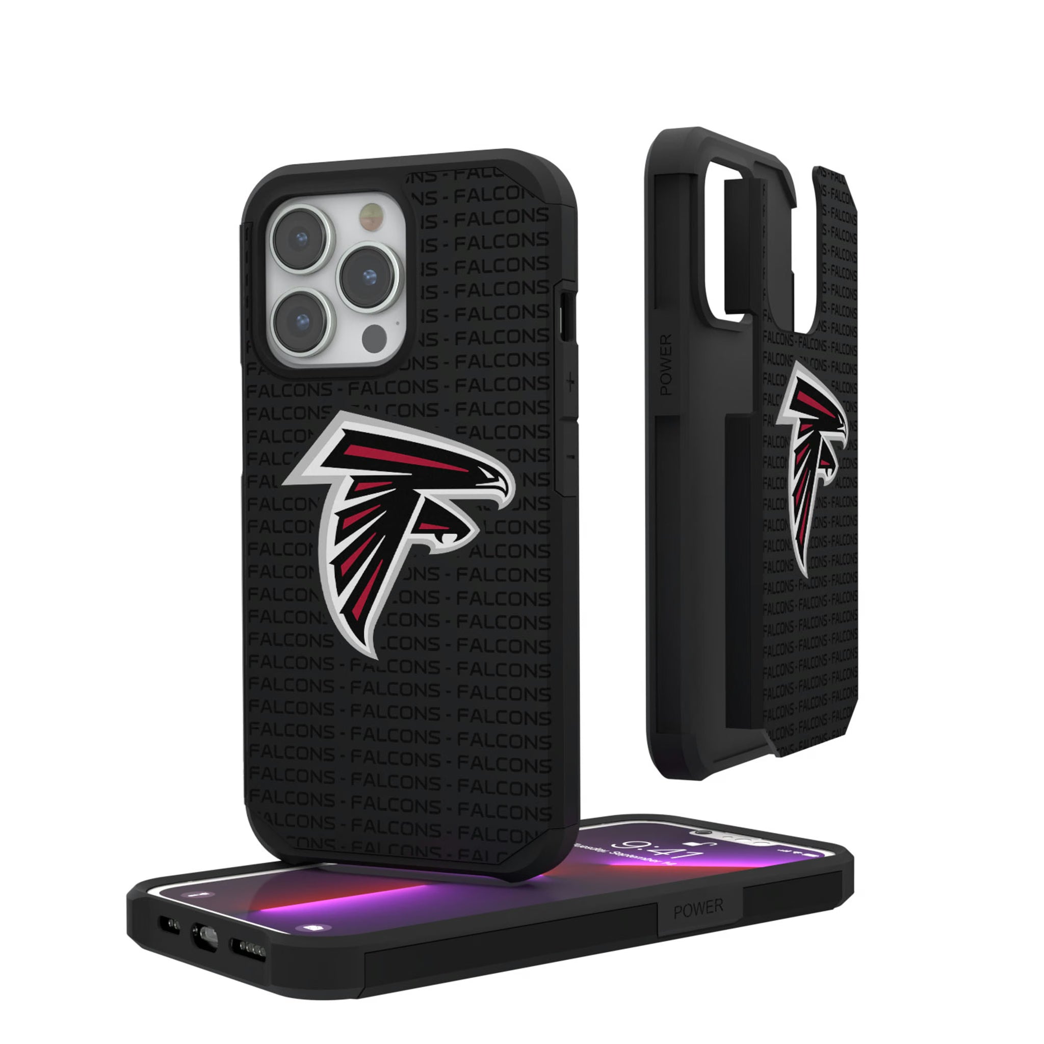 Atlanta Falcons Text Backdrop iPhone Rugged Phone Case for Apple iPhone