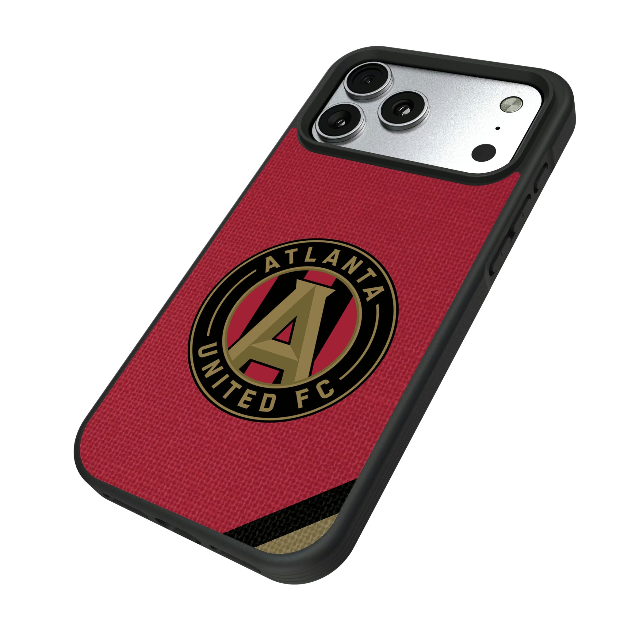 Atlanta United FC Diagonal Stripe iPhone Bump Phone Case for Apple iPhone - Isometric View#Device_iPhone 17 Pro Max