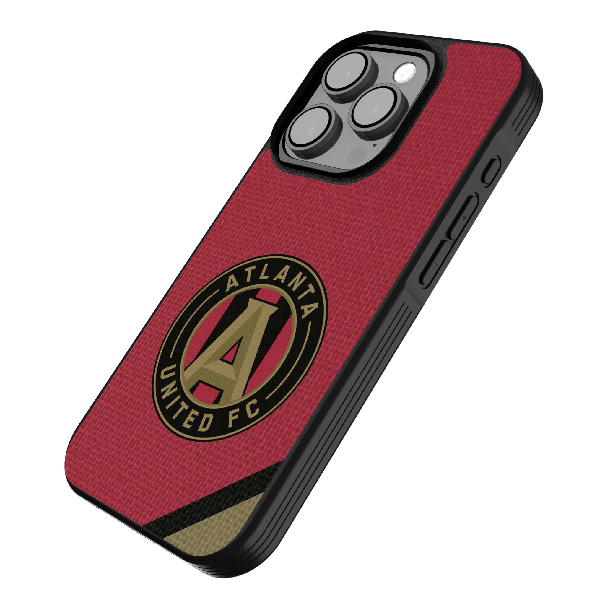 Atlanta United FC Diagonal Stripe iPhone Bump Phone Case for Apple iPhone - Isometric View