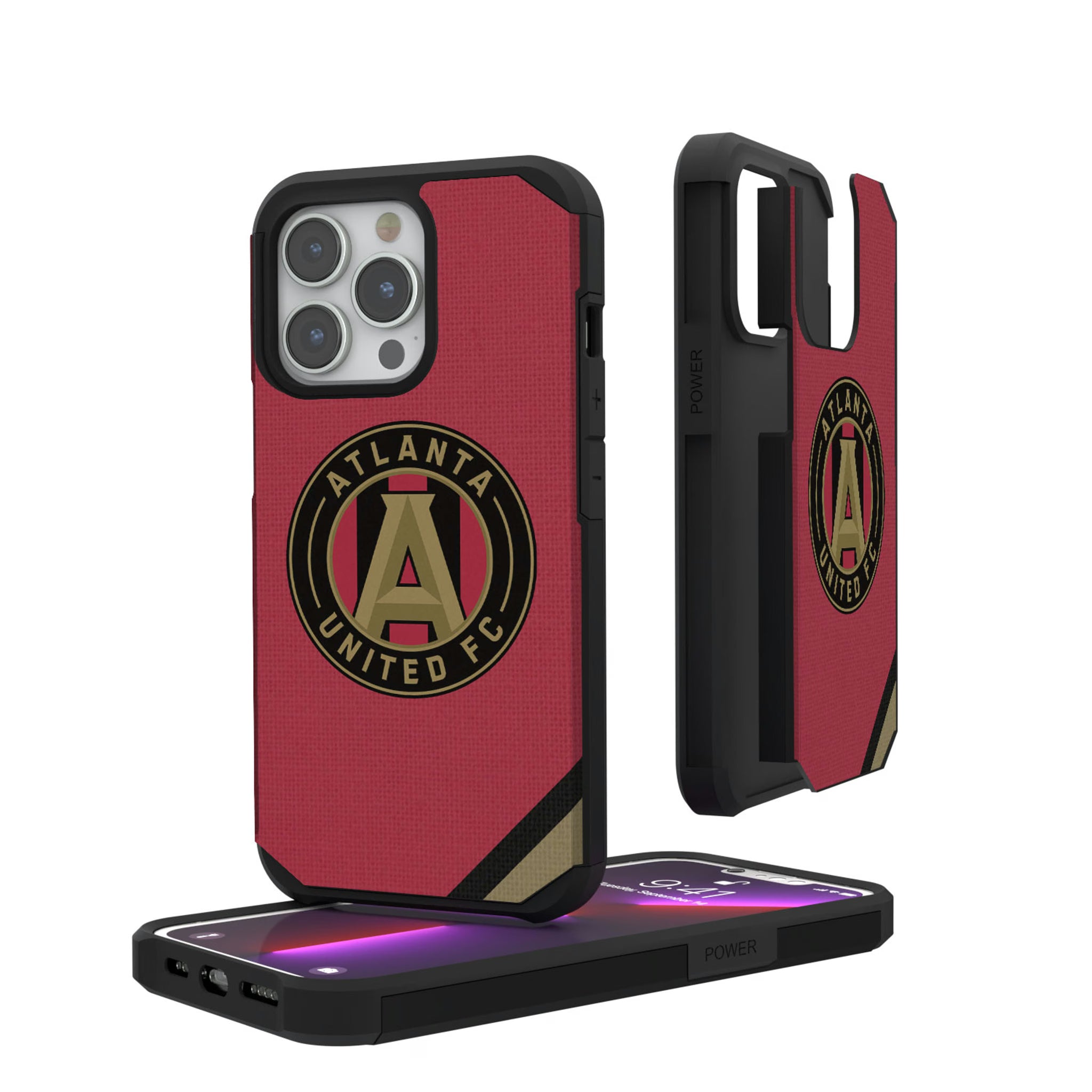 Atlanta United FC Diagonal Stripe iPhone Rugged Phone Case for Apple iPhone