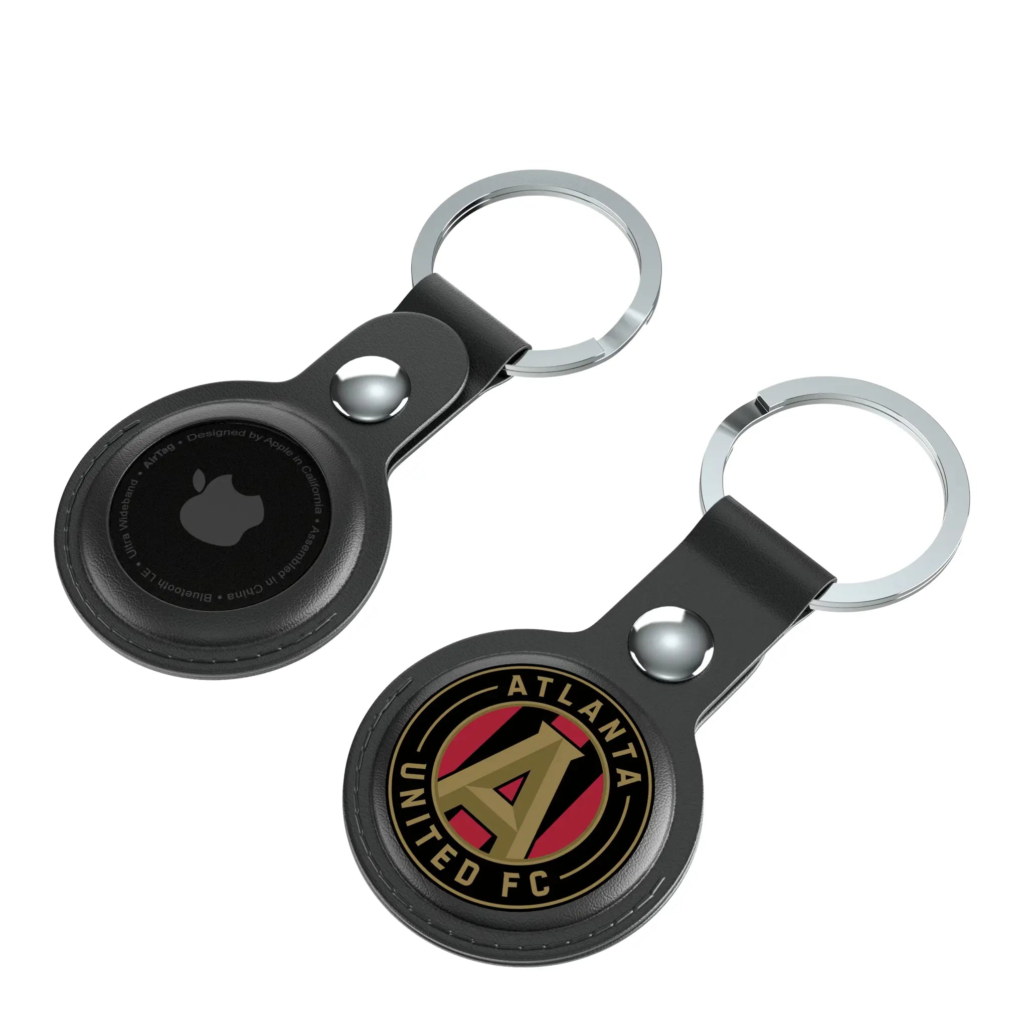 Atlanta United FC Insignia AirTag Black Airtag Holder 2-Pack - Isometric View