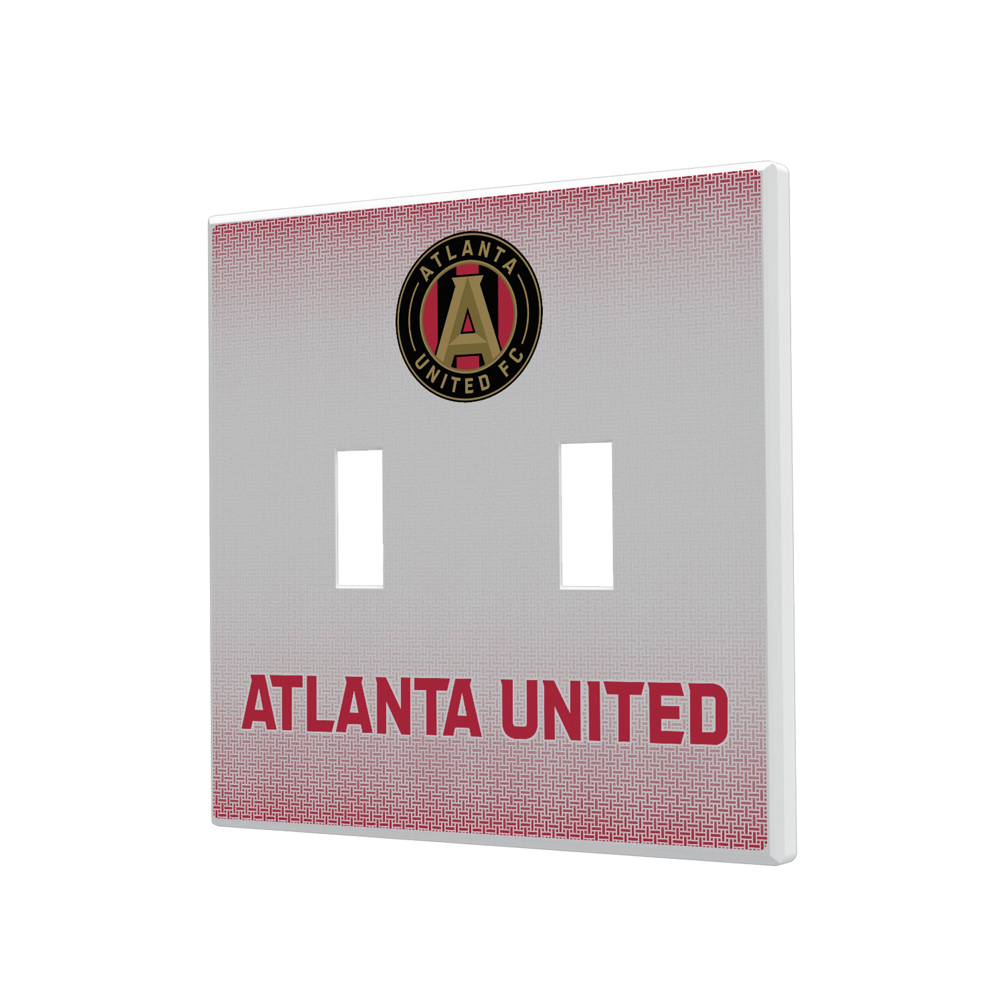 Atlanta United FC Linen Hidden-Screw Light Switch Plate#Style_Double Toggle