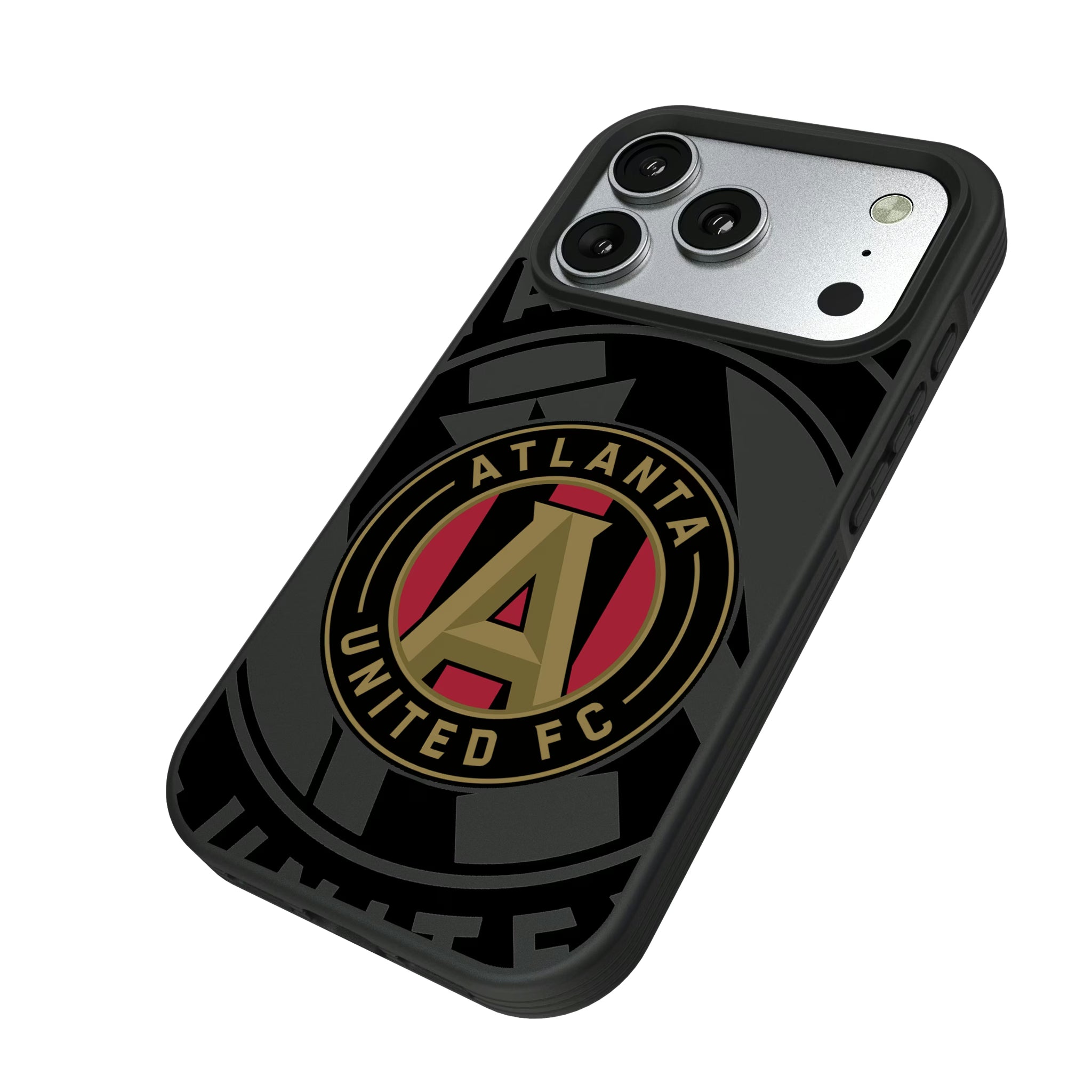 Atlanta United FC Monocolor Tilt iPhone Bump Phone Case for Apple iPhone - Isometric View#Device_iPhone 17 Pro