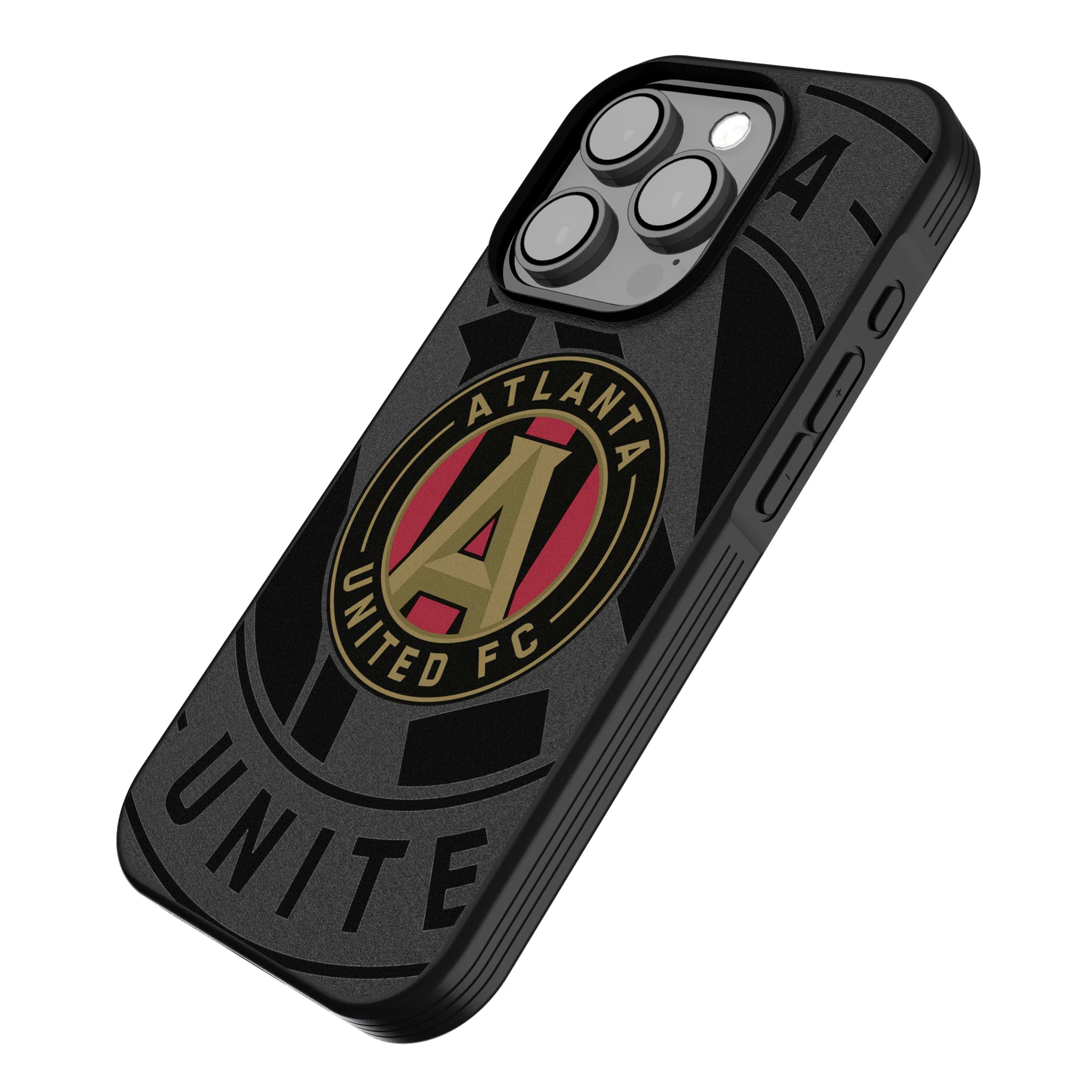 Atlanta United FC Monocolor Tilt iPhone Bump Phone Case for Apple iPhone - Isometric View
