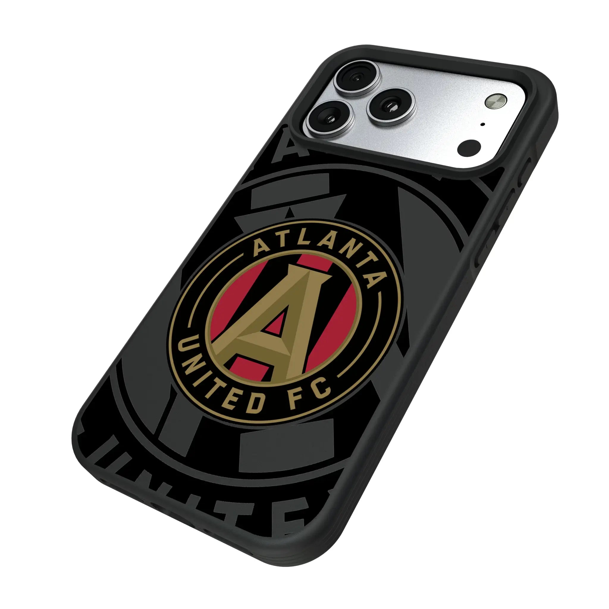 Atlanta United FC Monocolor Tilt iPhone Bump Phone Case for Apple iPhone - Isometric View#Device_iPhone 17 Pro Max