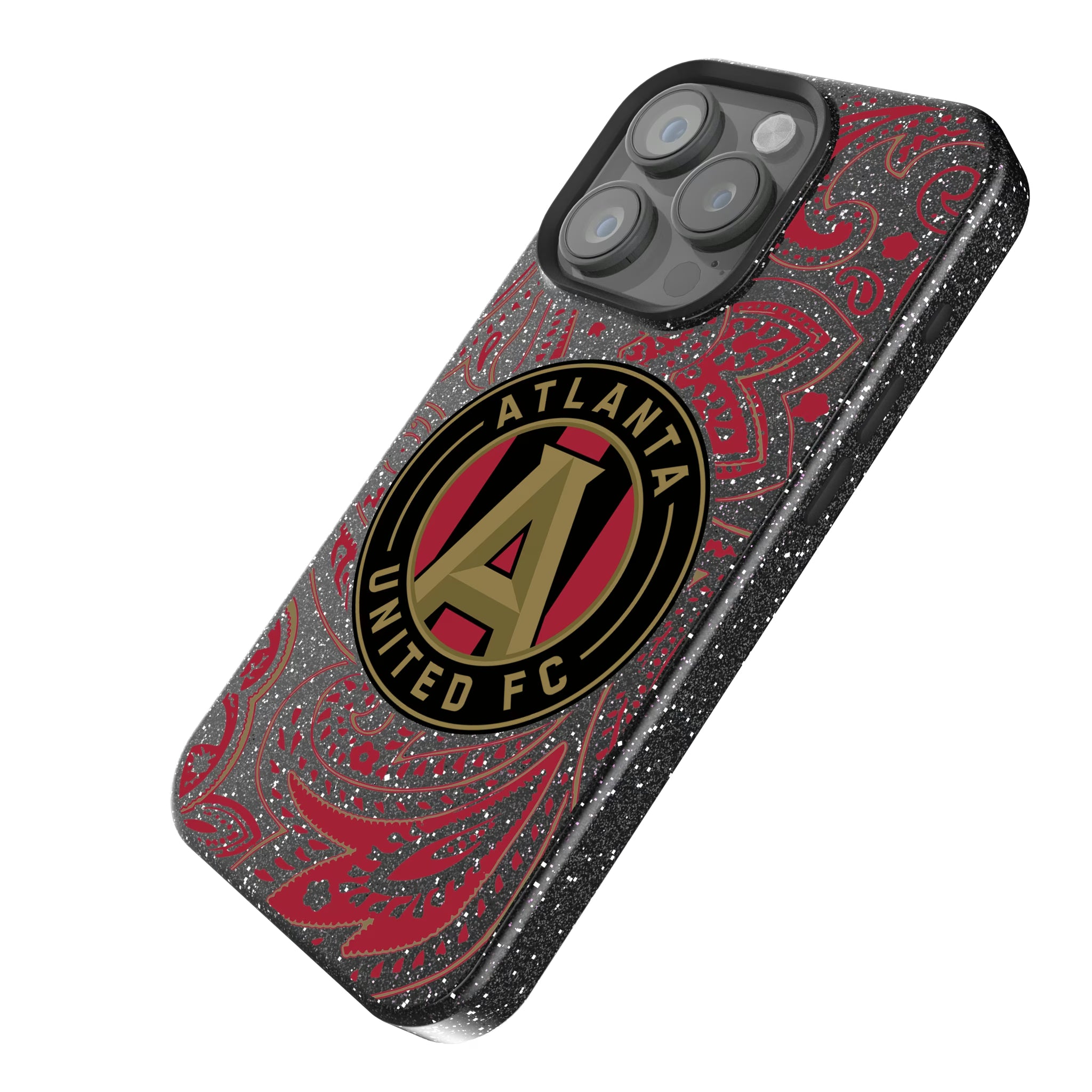Atlanta United FC Paisley iPhone Bling Phone Case for Apple iPhone - Isometric View