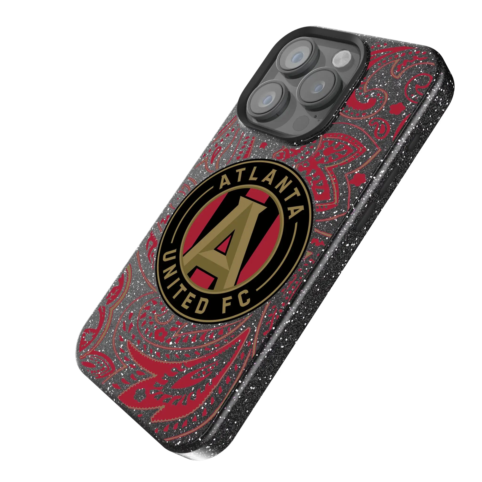 Atlanta United FC Paisley iPhone Bling Phone Case for Apple iPhone - Isometric View