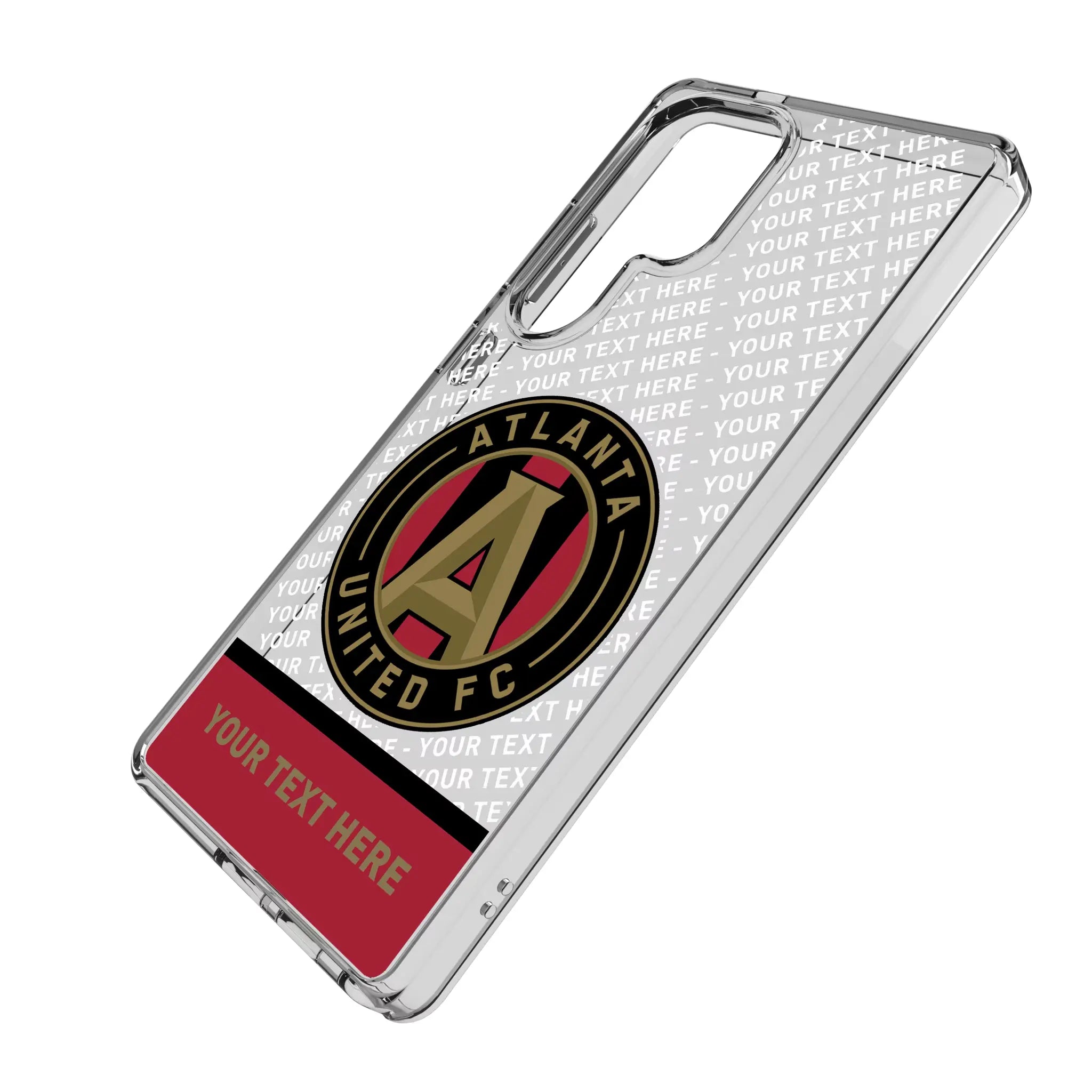 Atlanta United FC Personalized EndZone Plus Galaxy Clear Phone Case for Samsung Galaxy - Isometric View