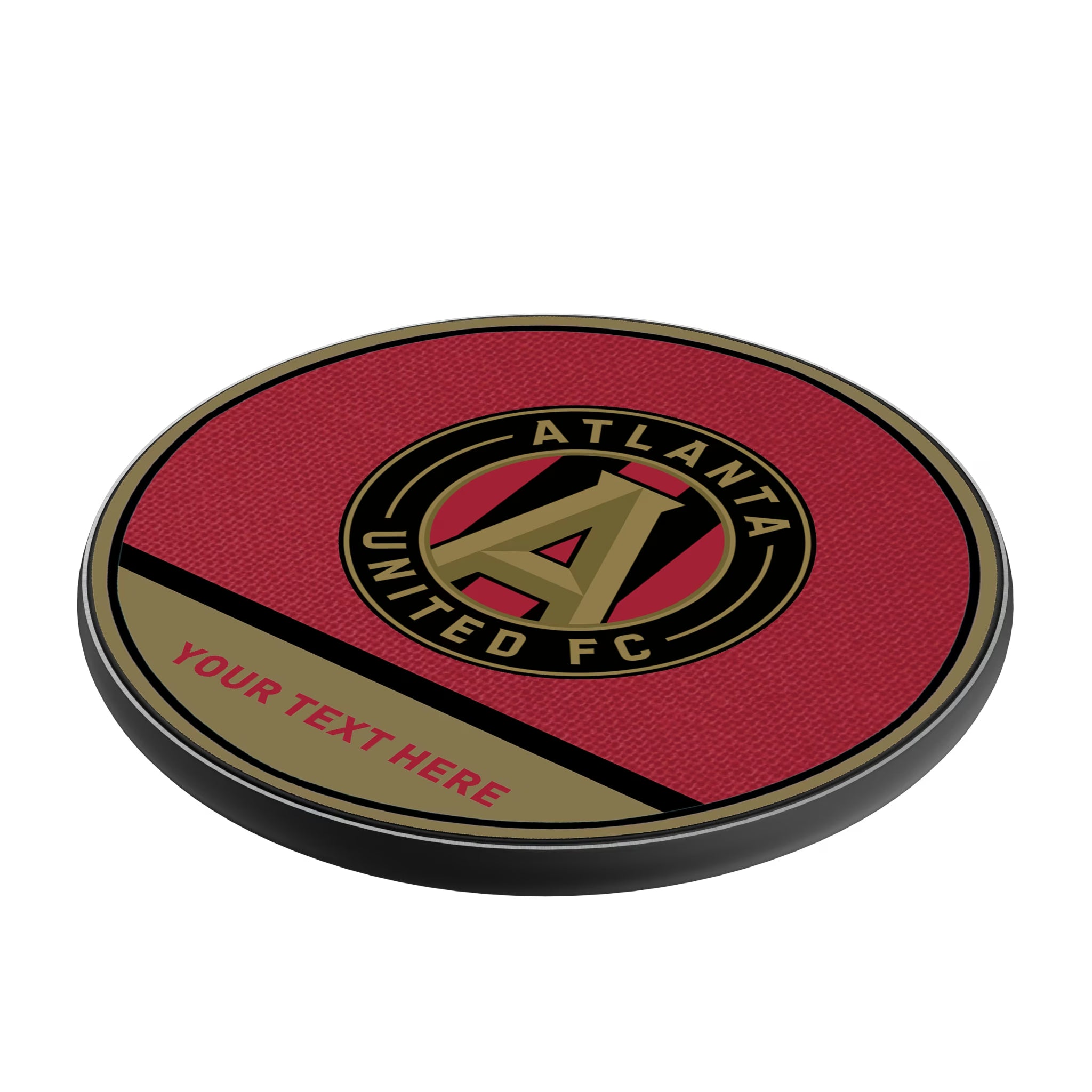 Atlanta United FC Personalized Endzone Solid 15-Watt Wireless Charger - Isometric View