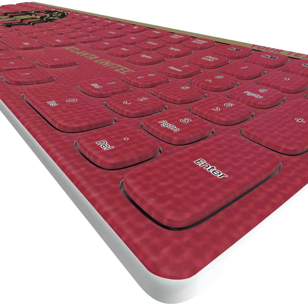 Atlanta United FC Personalized Endzone Solid KKB605 Curved Wireless Keyboard - Detail