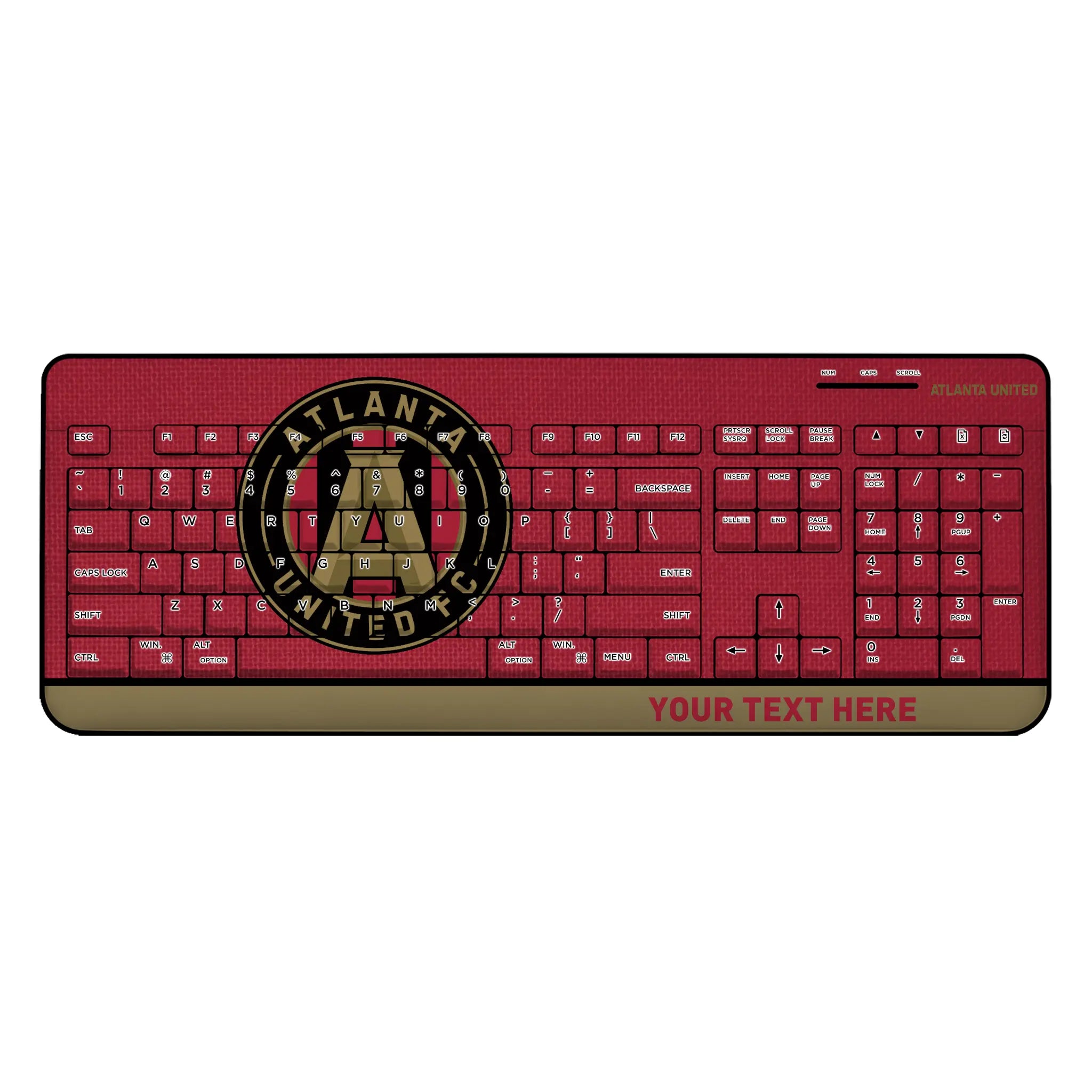 Atlanta United FC Personalized Endzone Solid Wireless USB Keyboard