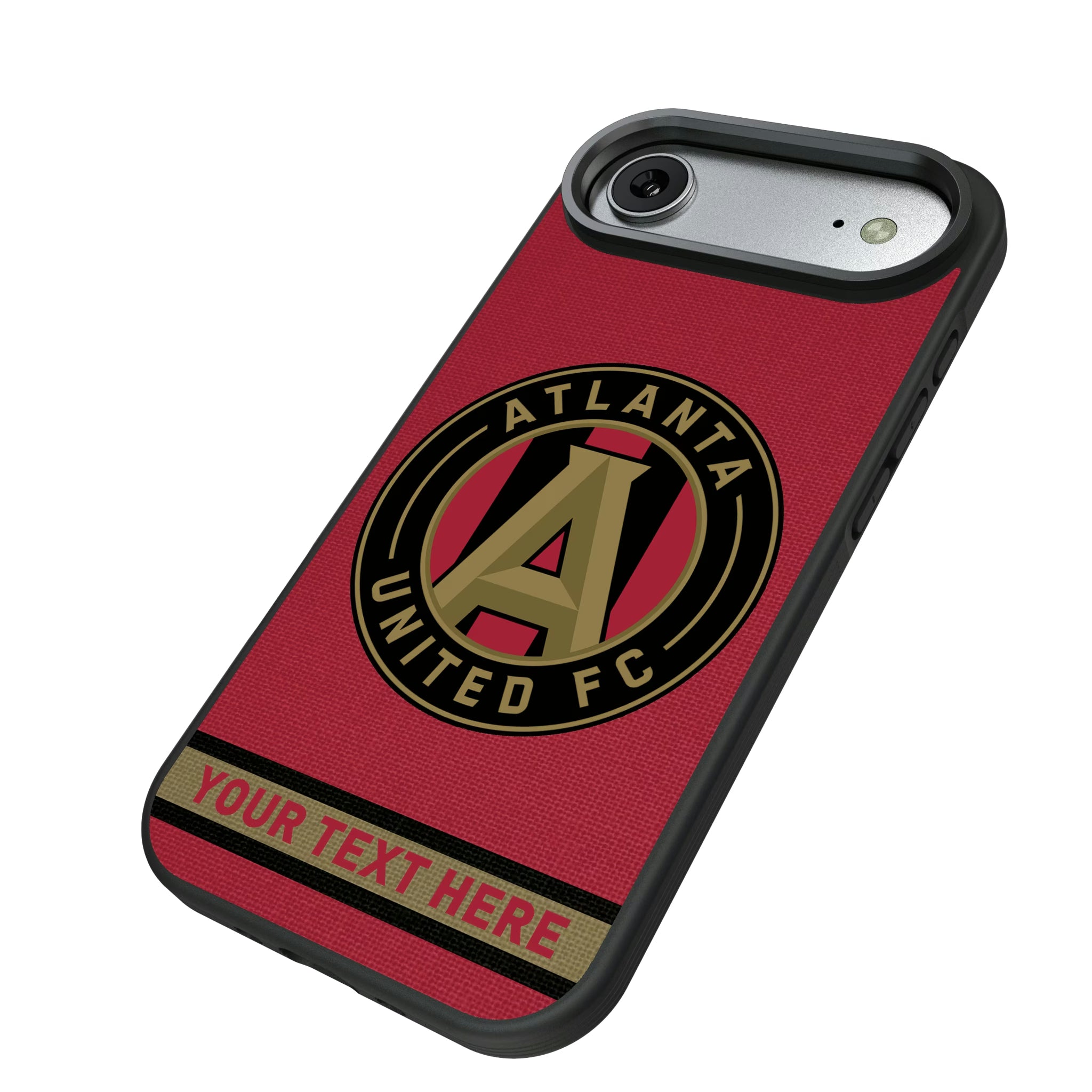 Atlanta United FC Personalized Stripe iPhone Bump Phone Case for Apple iPhone - Isometric View#Device_iPhone Air