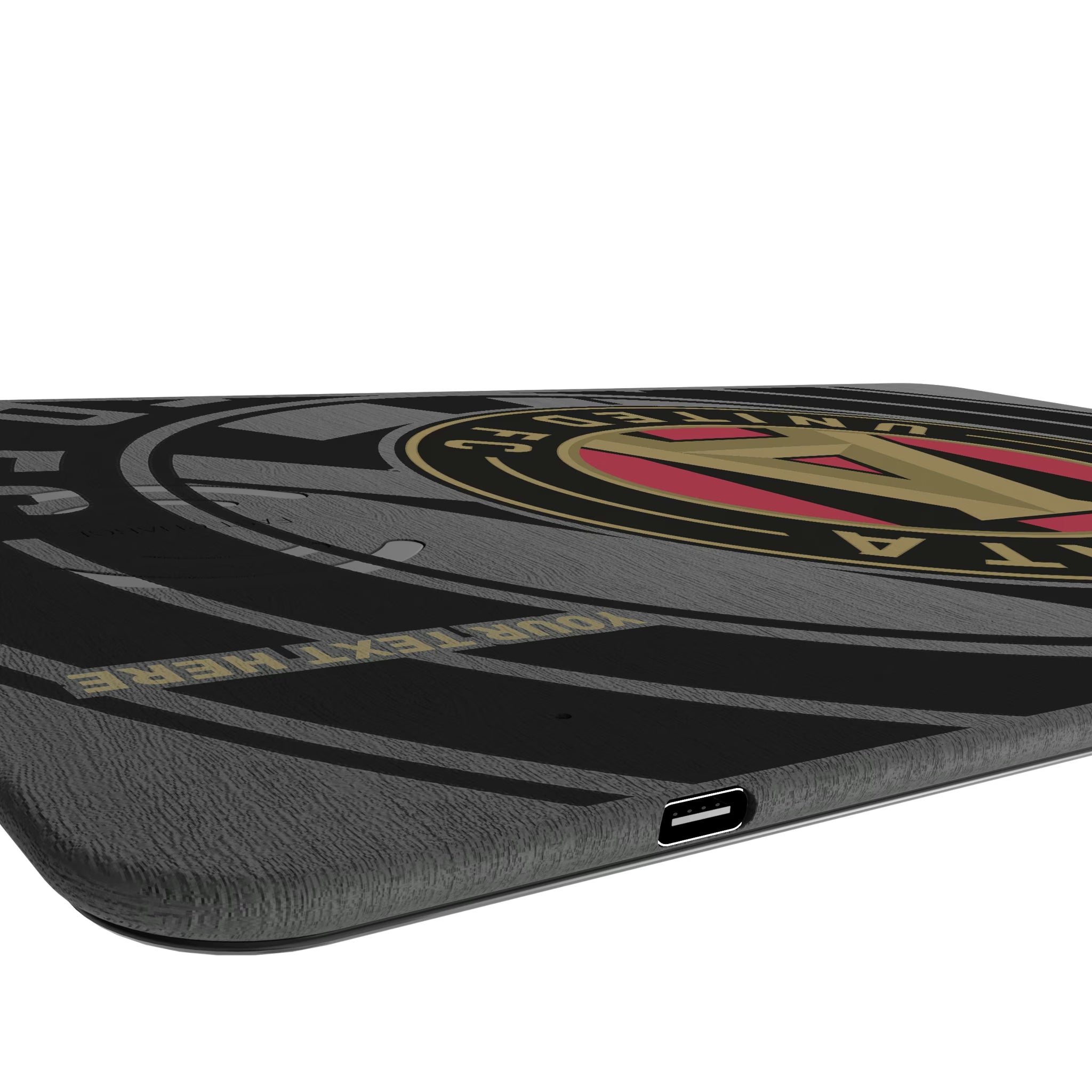 Atlanta United FC Personalized Tilt 15-Watt Wireless Charger and Mouse Pad