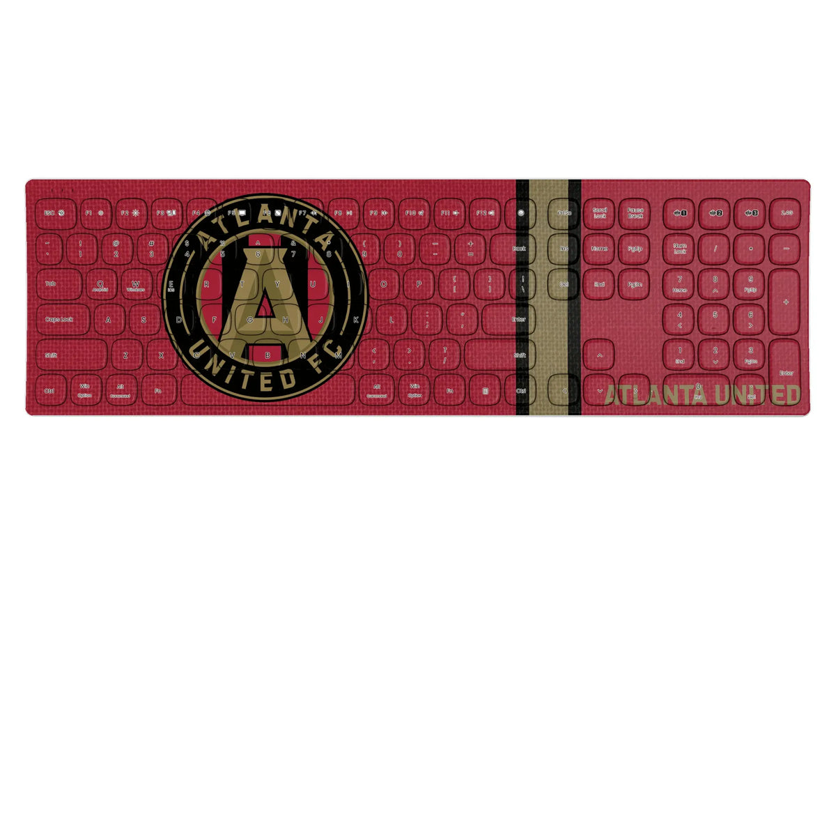 Atlanta United FC Stripe KKB605 Curved Wireless Keyboard