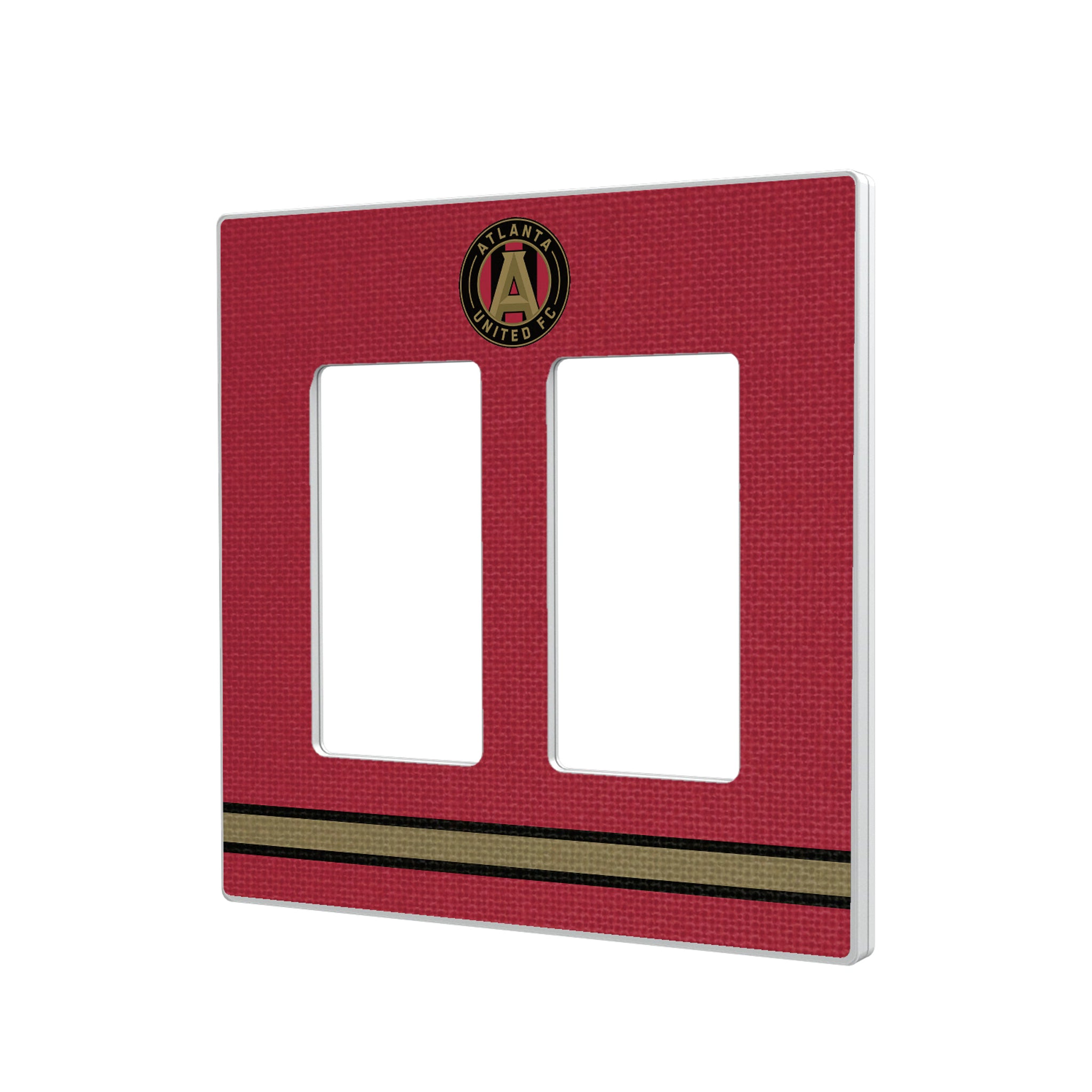 Atlanta United FC Stripe Hidden-Screw Light Switch Plate#Style_Double Rocker