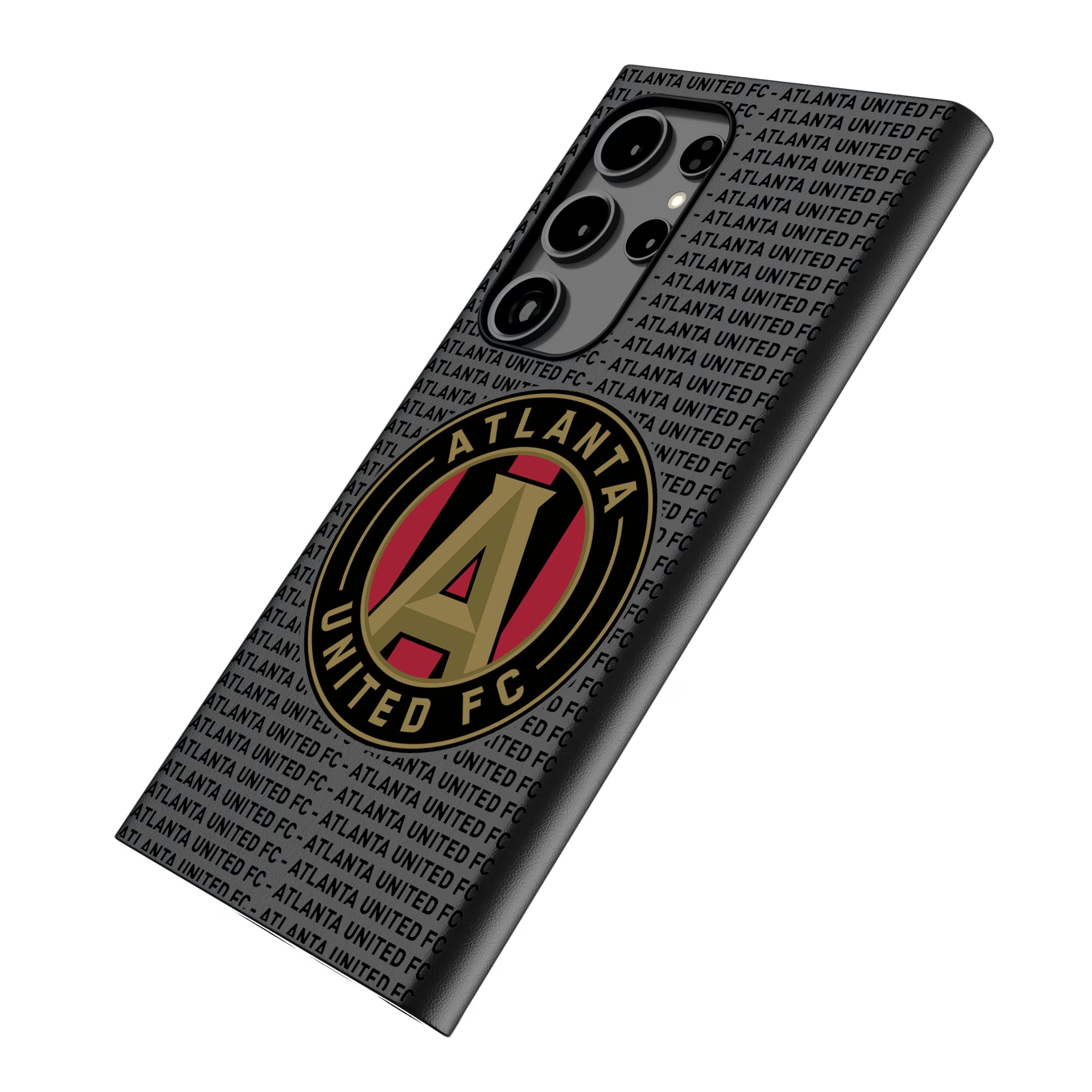 Atlanta United FC Text Backdrop Galaxy MagSafe Compatible Phone Case for Samsung Galaxy - Isometric View
