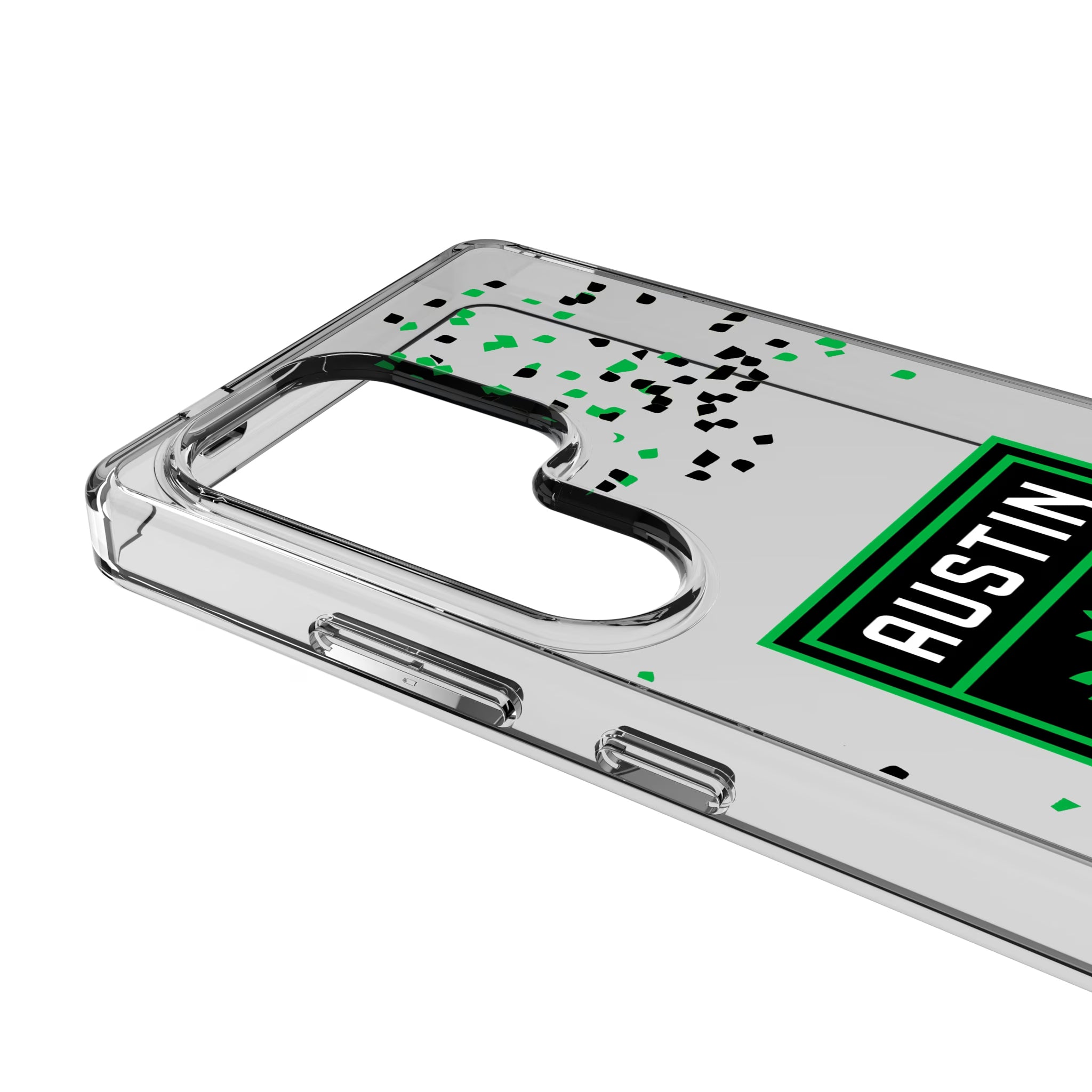 Austin FC Confetti Galaxy Clear Phone Case for Samsung Galaxy - Detail