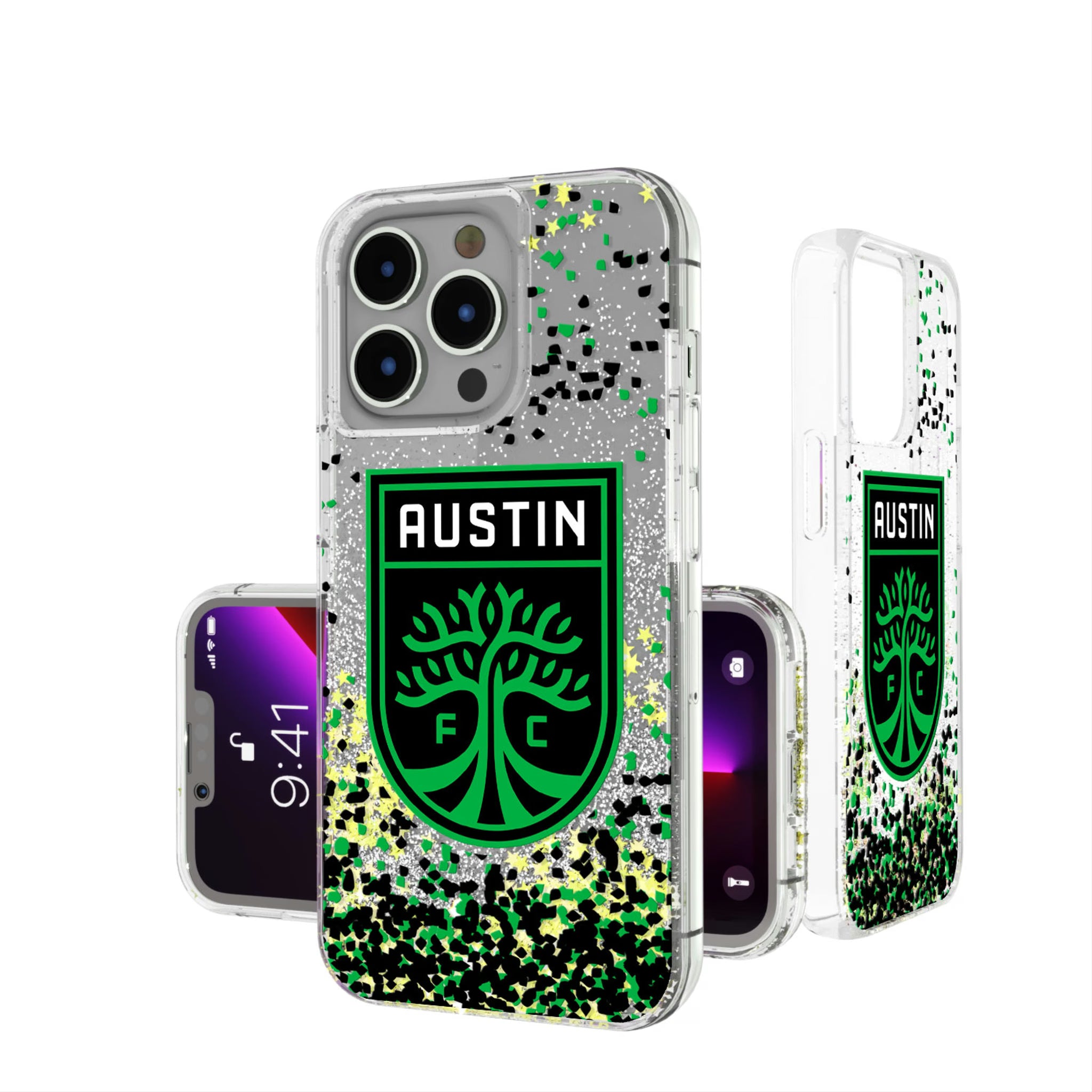 Austin FC Confetti iPhone Glitter Phone Case for Apple iPhone