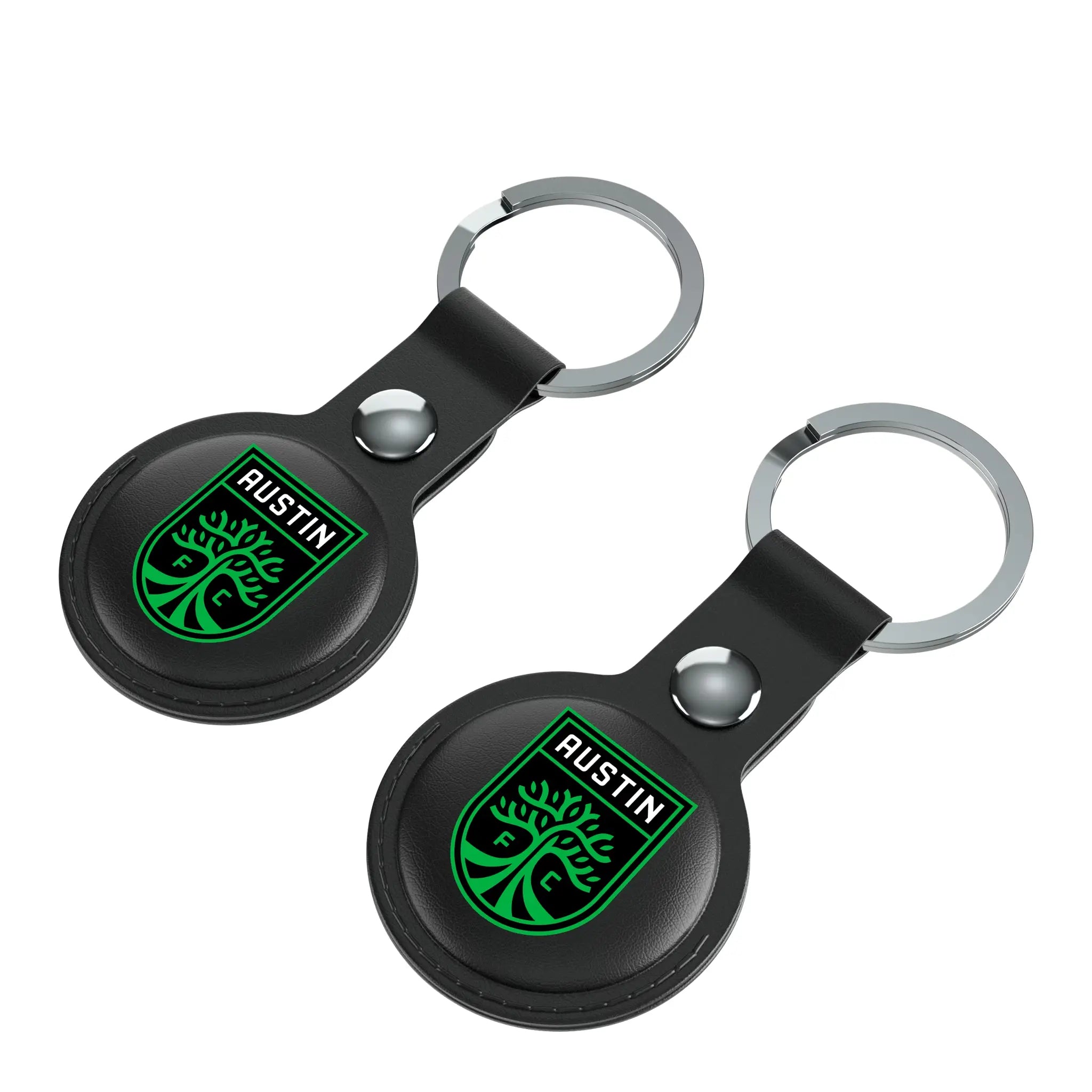 Austin FC Insignia AirTag Black Airtag Holder 2-Pack - Isometric View