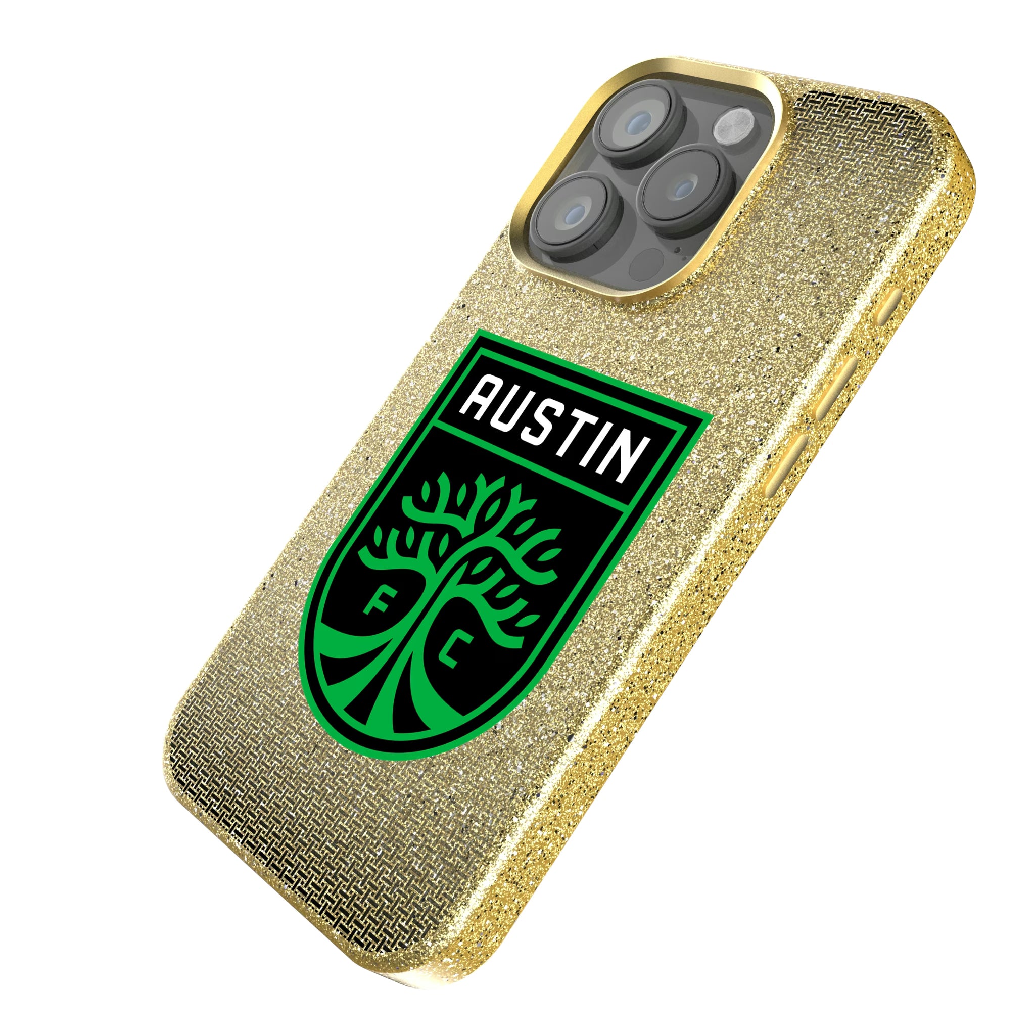 Austin FC Linen iPhone Bling Phone Case for Apple iPhone - Isometric View