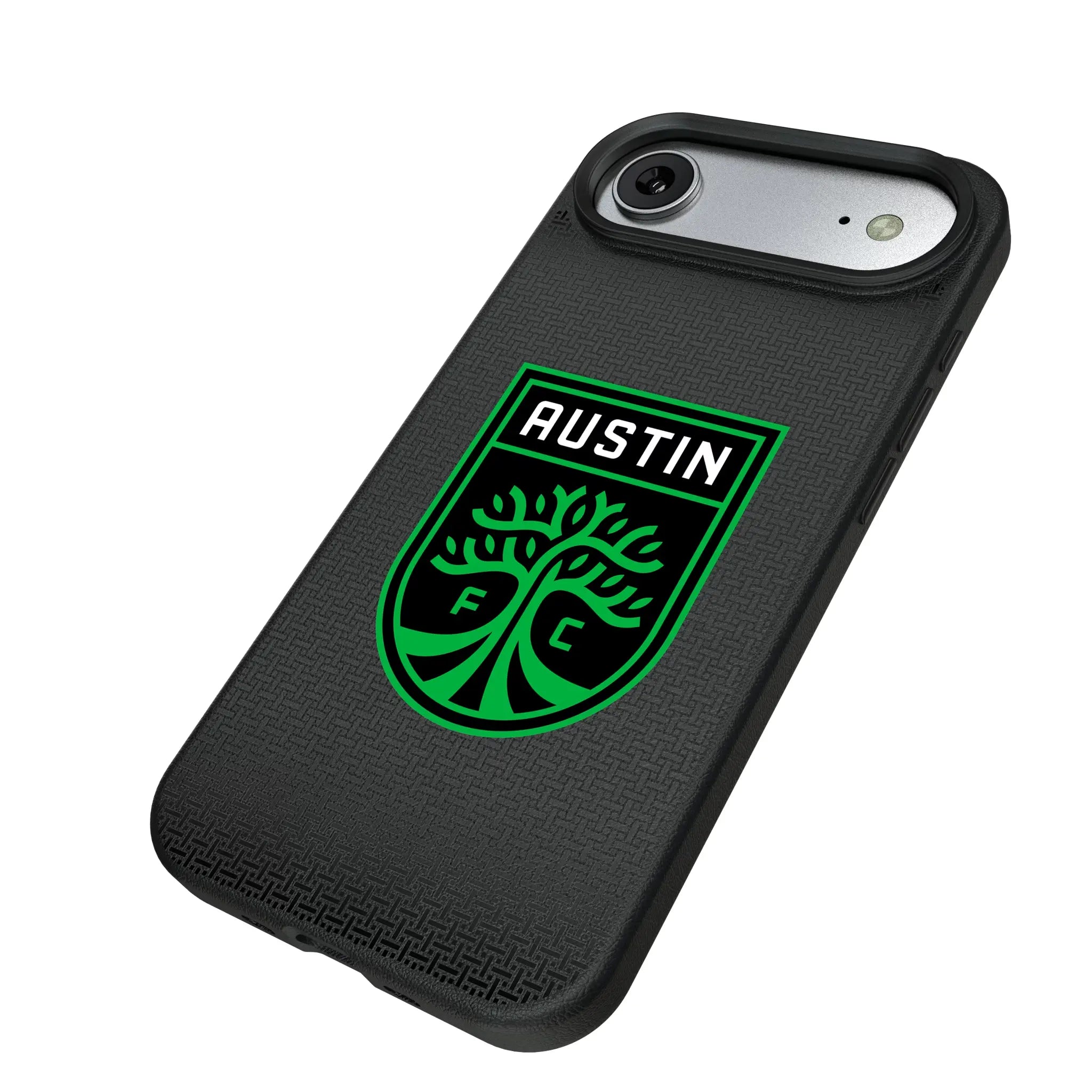 Austin FC Linen iPhone MagSafe Compatible Phone Case for Apple iPhone - Isometric View#Device_iPhone Air