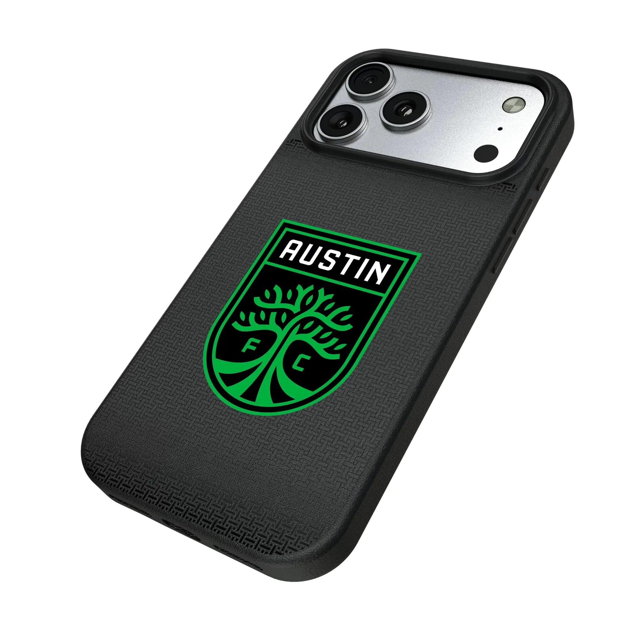 Austin FC Linen iPhone MagSafe Compatible Phone Case for Apple iPhone - Isometric View#Device_iPhone 17 Pro Max
