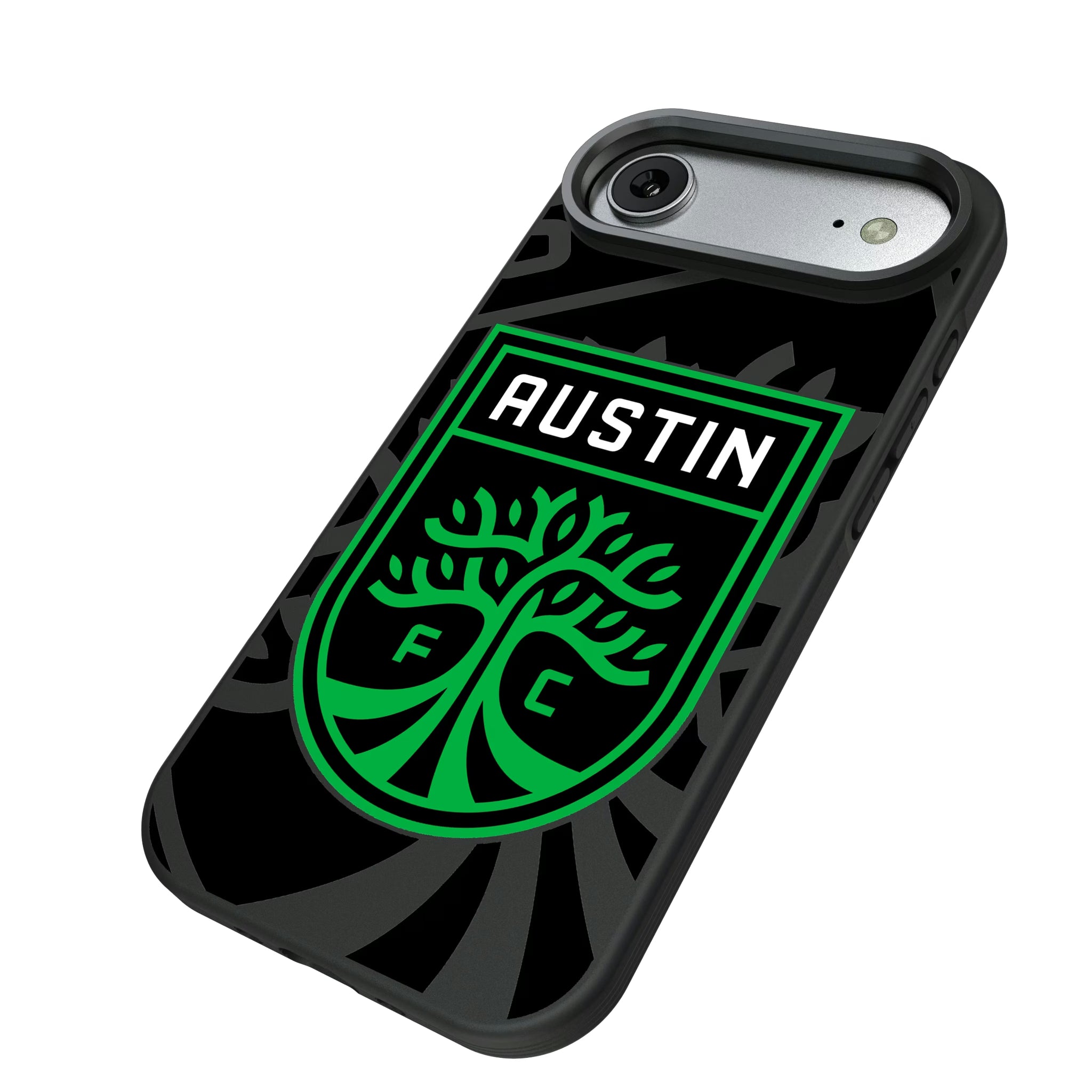 Austin FC Monocolor Tilt iPhone Bump Phone Case for Apple iPhone - Isometric View#Device_iPhone Air