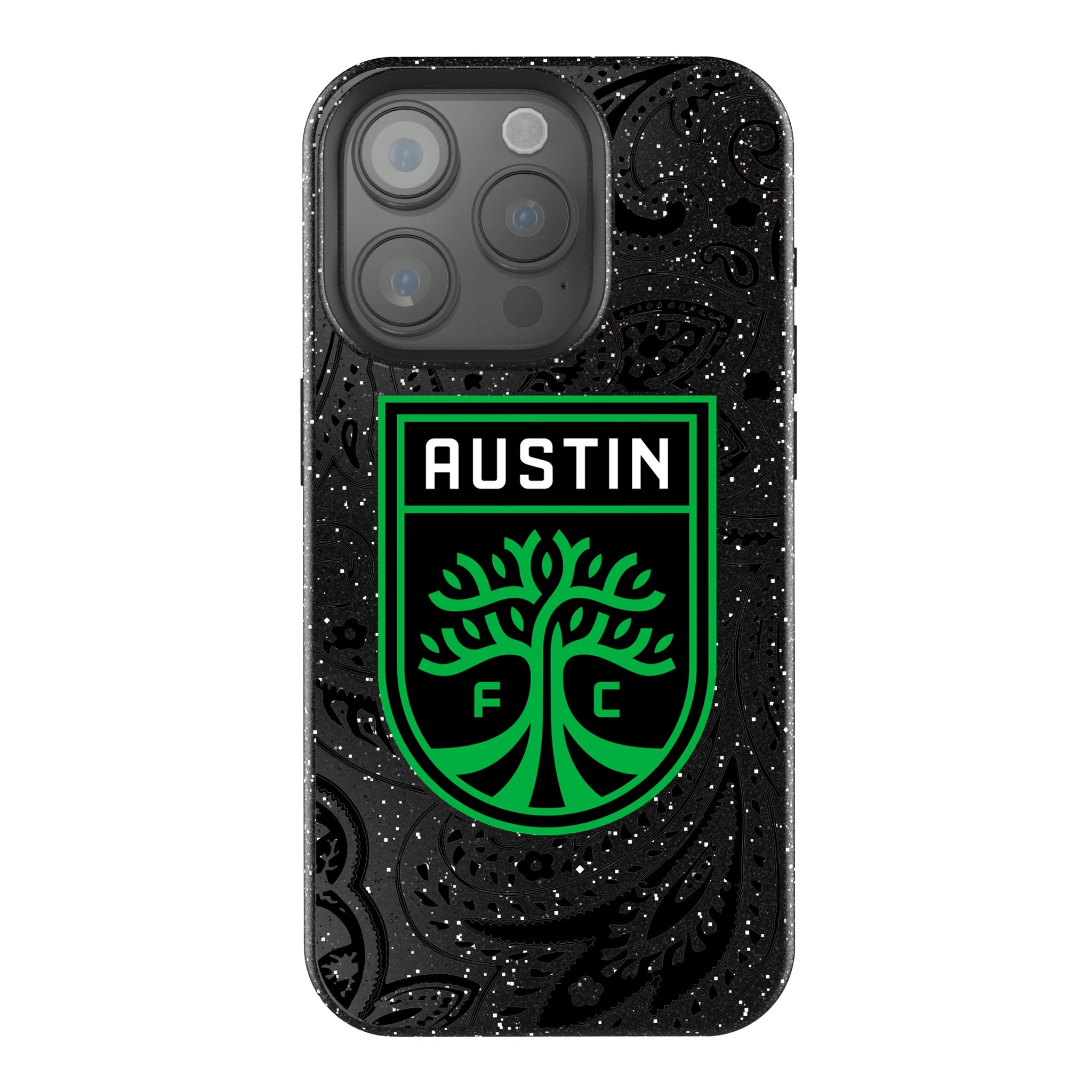 Austin FC Paisley iPhone Bling Phone Case for Apple iPhone
