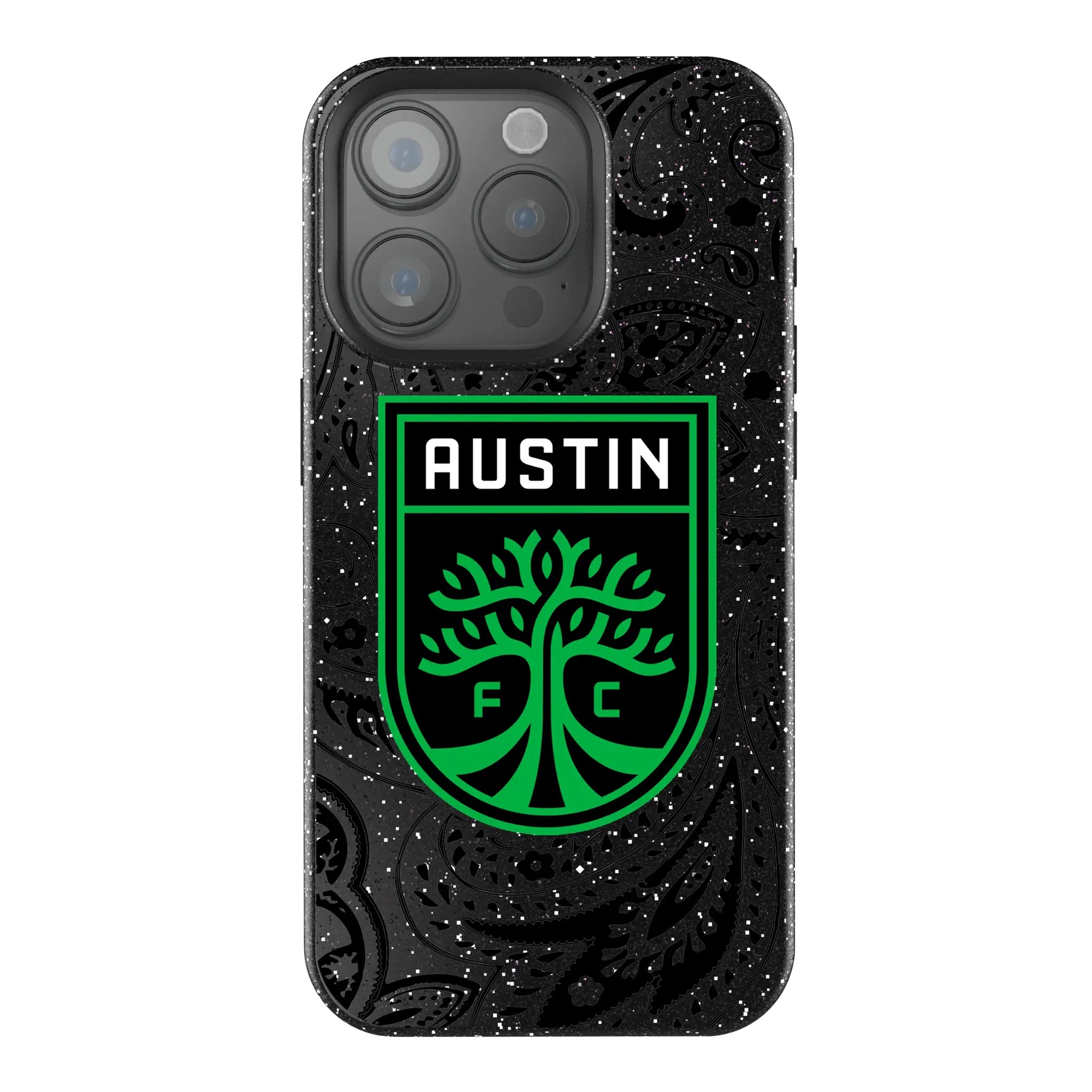 Austin FC Paisley iPhone Bling Phone Case for Apple iPhone