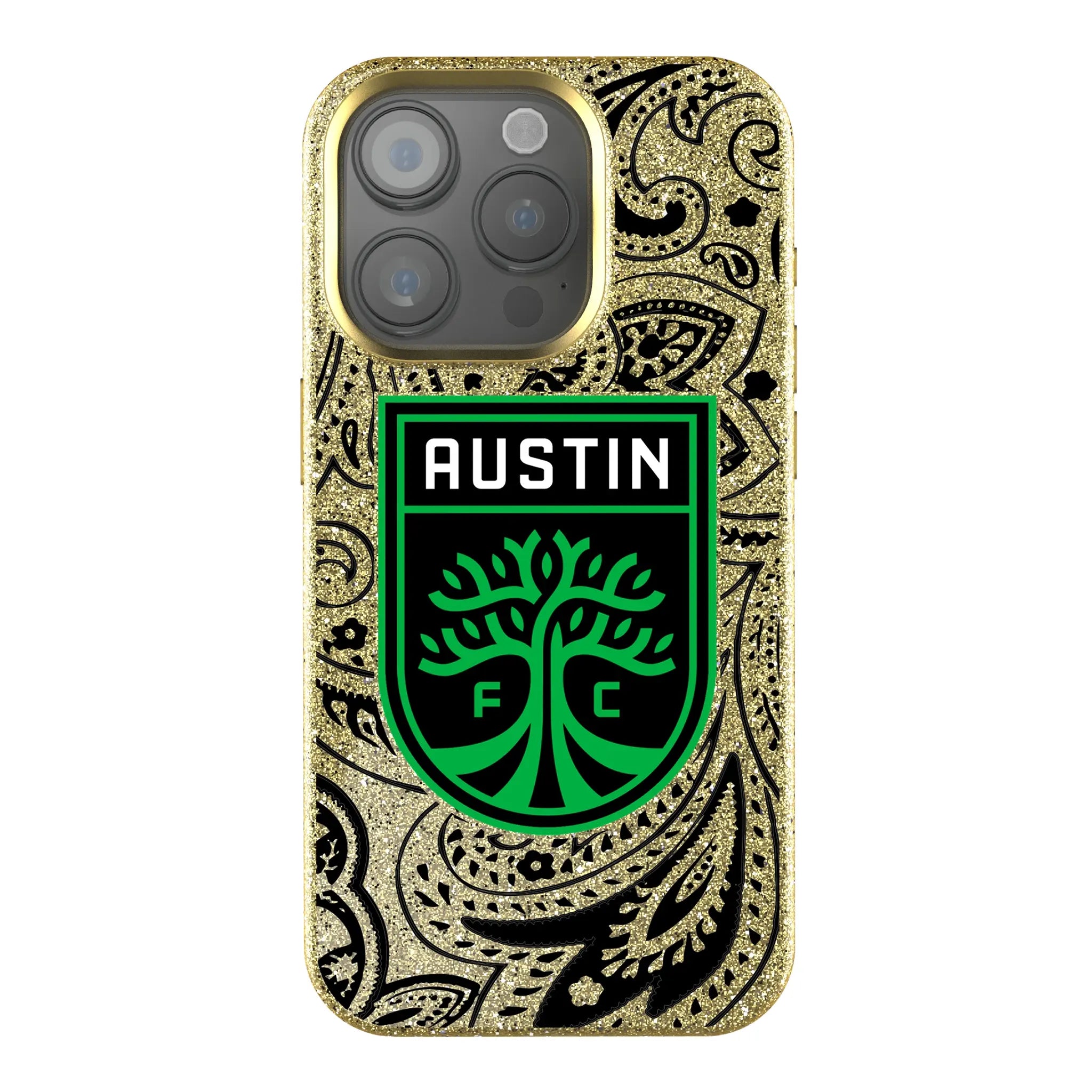 Austin FC Paisley iPhone Bling Phone Case for Apple iPhone