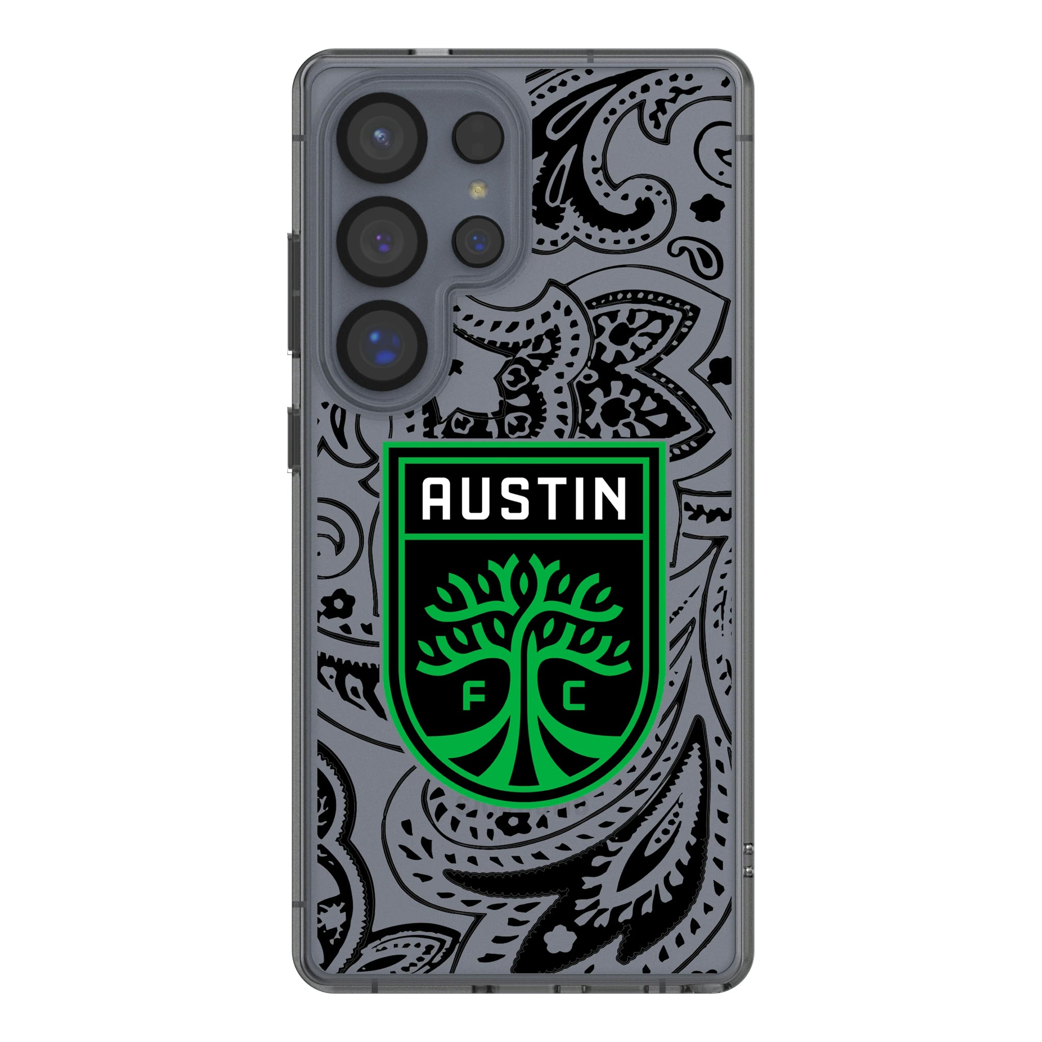 Austin FC Paisley Galaxy Clear Phone Case for Samsung Galaxy