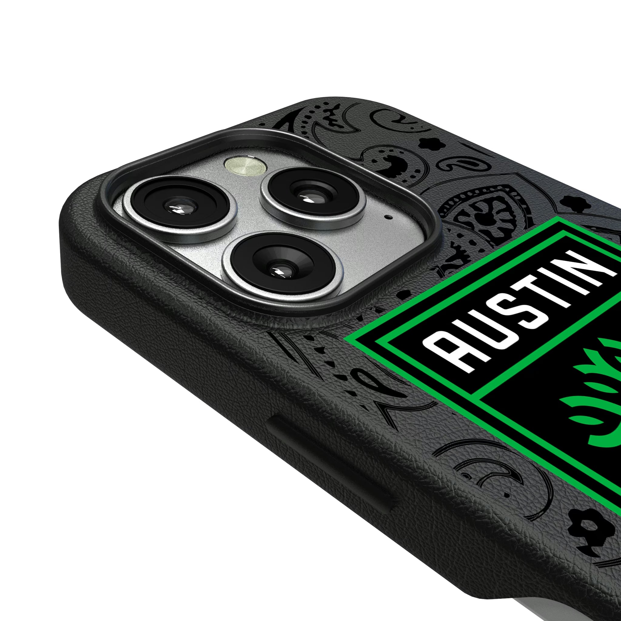Austin FC Paisley iPhone MagSafe Compatible Phone Case for Apple iPhone - Detail