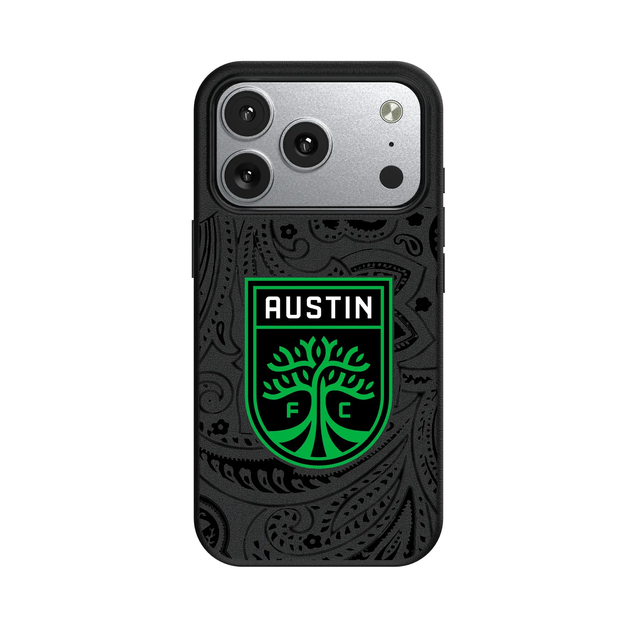 Austin FC Paisley iPhone MagSafe Compatible Phone Case for Apple iPhone#Device_iPhone 17 Pro