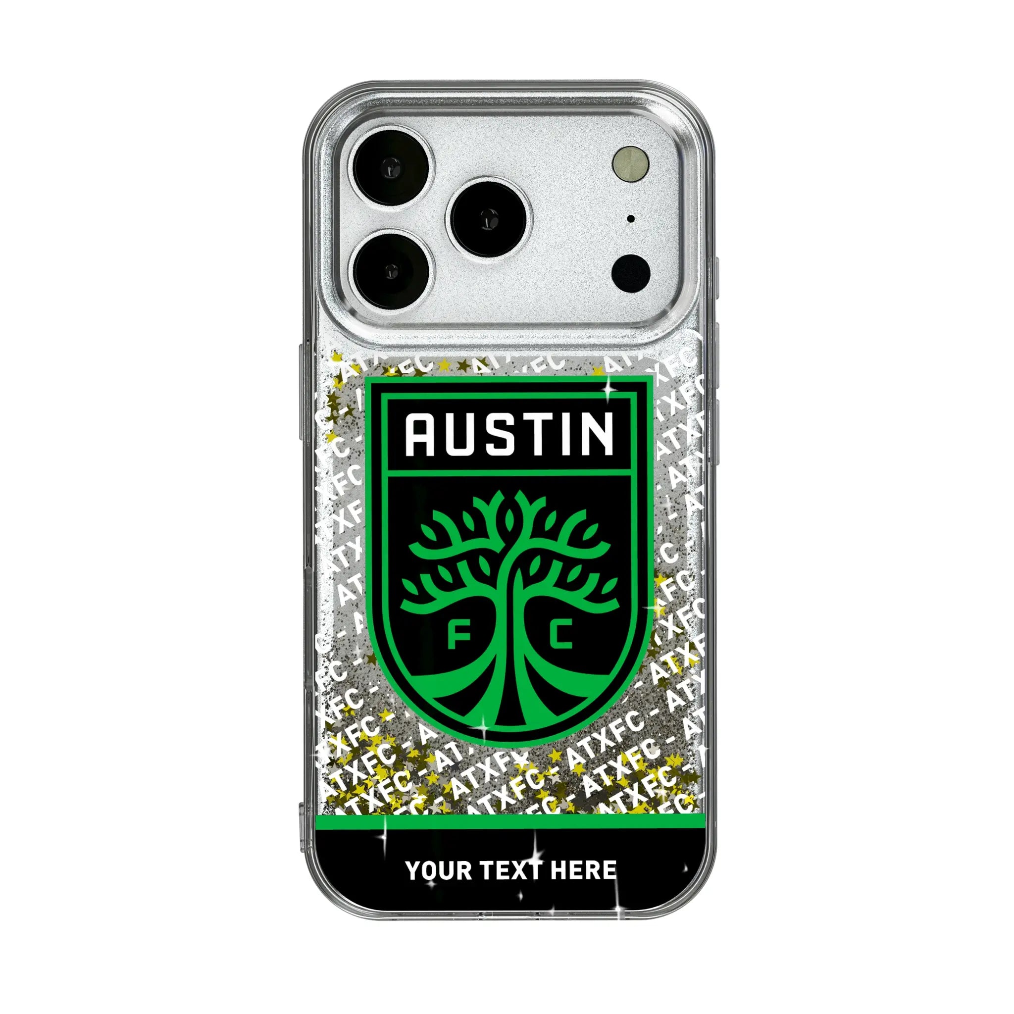 Austin FC Personalized EndZone Plus iPhone Glitter Phone Case for Apple iPhone