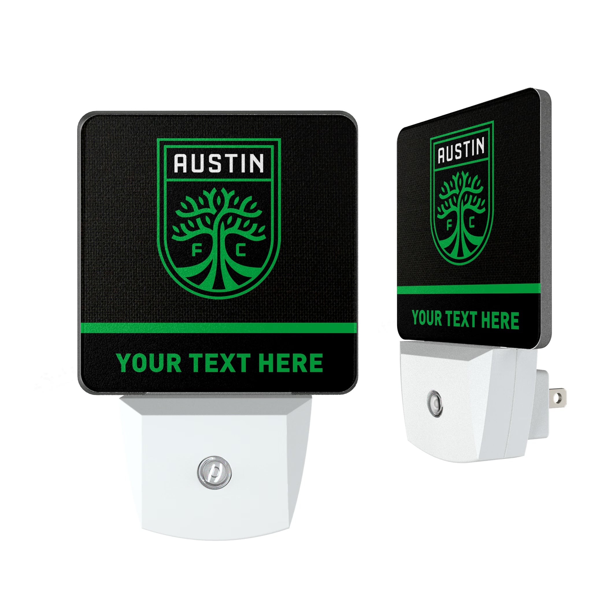 Austin FC Personalized Endzone Solid Night Light 2-Pack