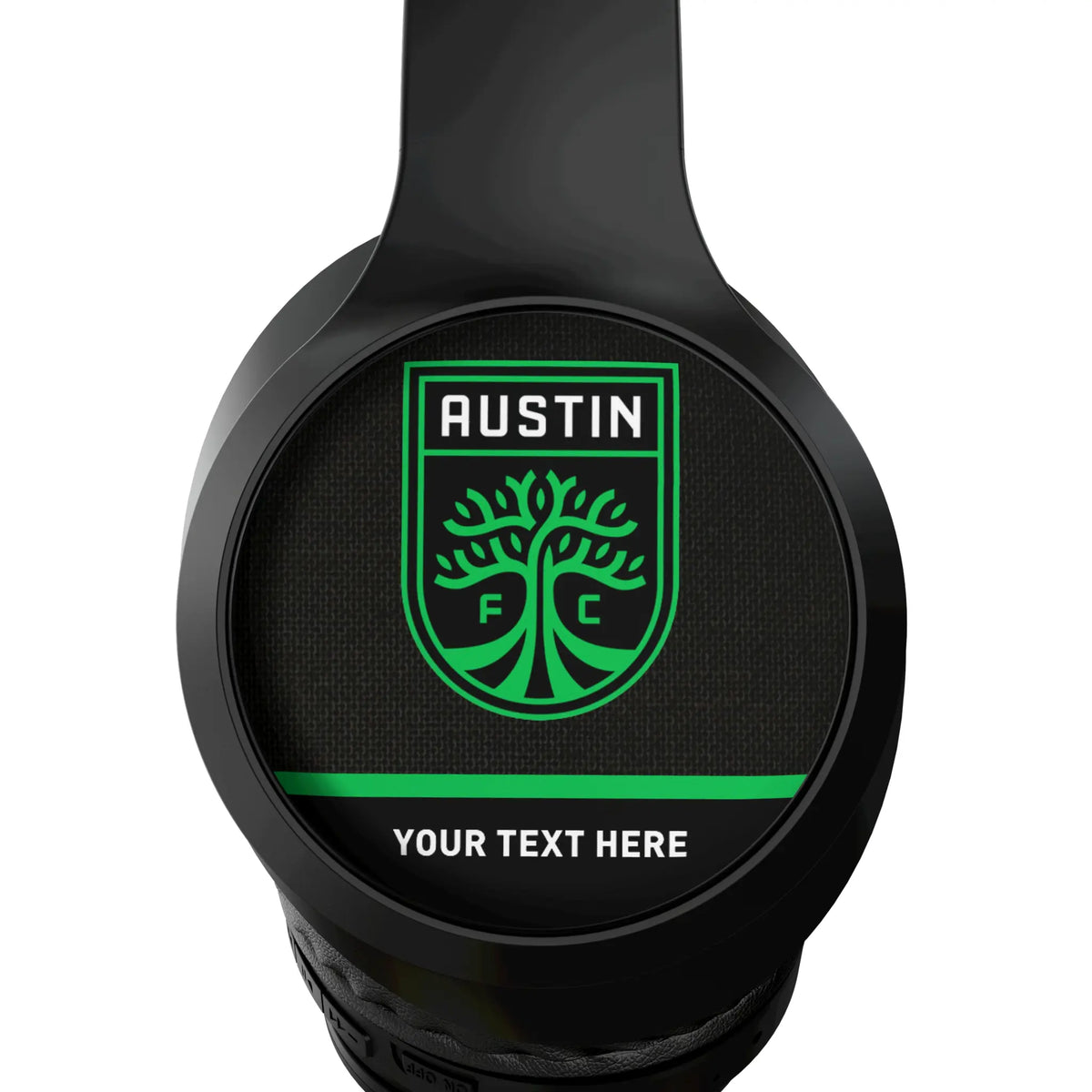 Austin FC Personalized Endzone Solid Wireless Over-Ear Headphones With Case - Detail