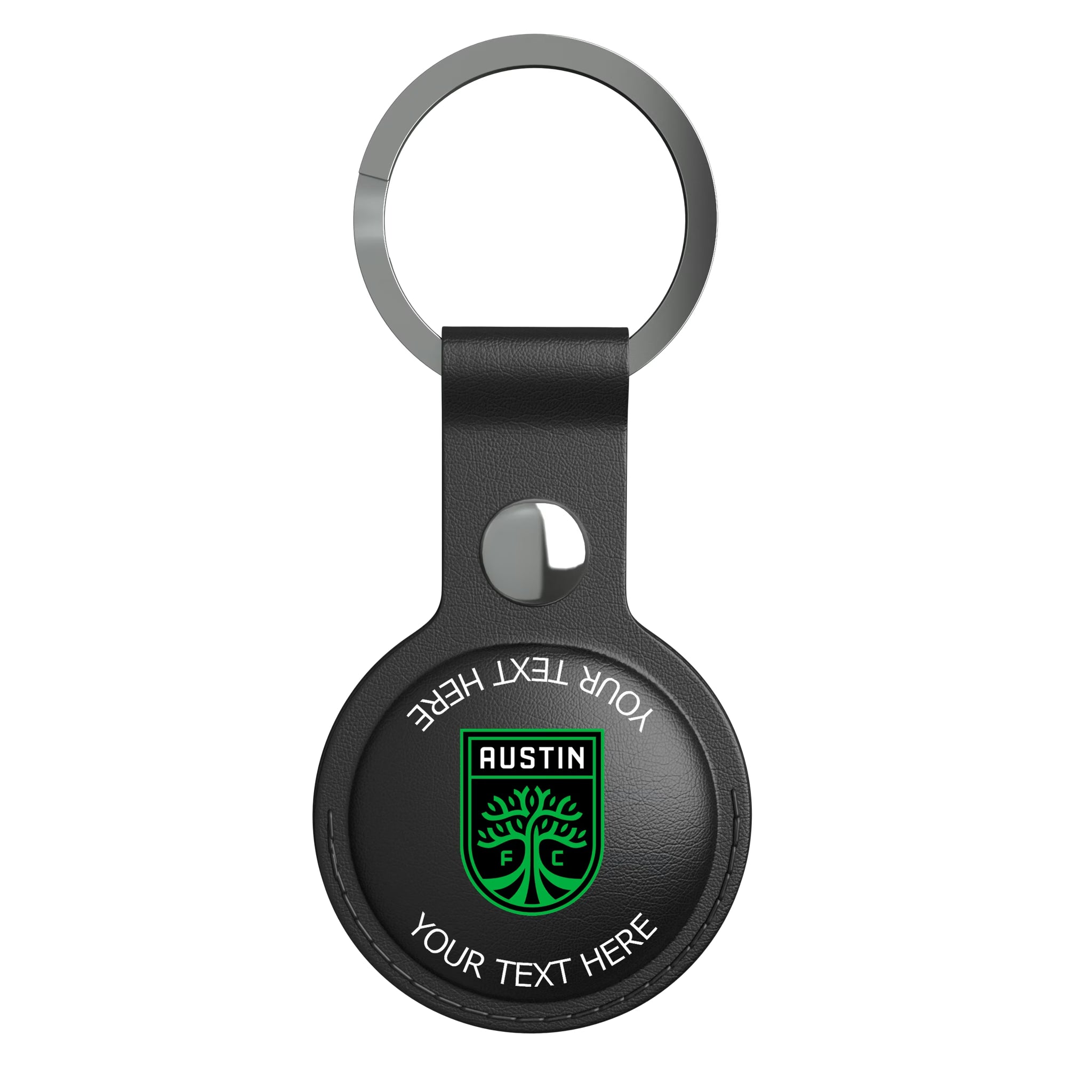 Austin FC Personalized Insignia AirTag Black Airtag Holder
