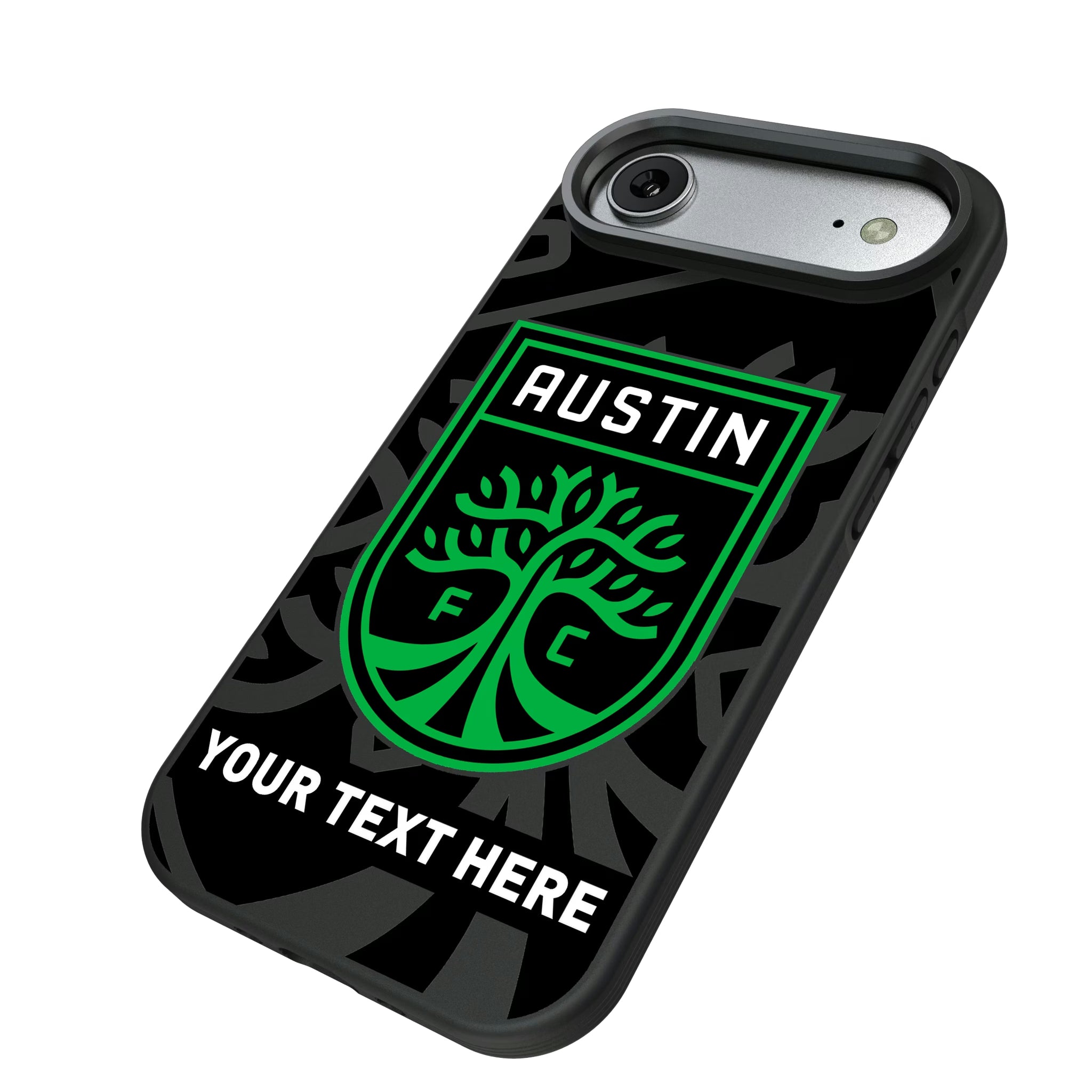 Austin FC Personalized Tilt iPhone Bump Phone Case for Apple iPhone - Isometric View#Device_iPhone Air