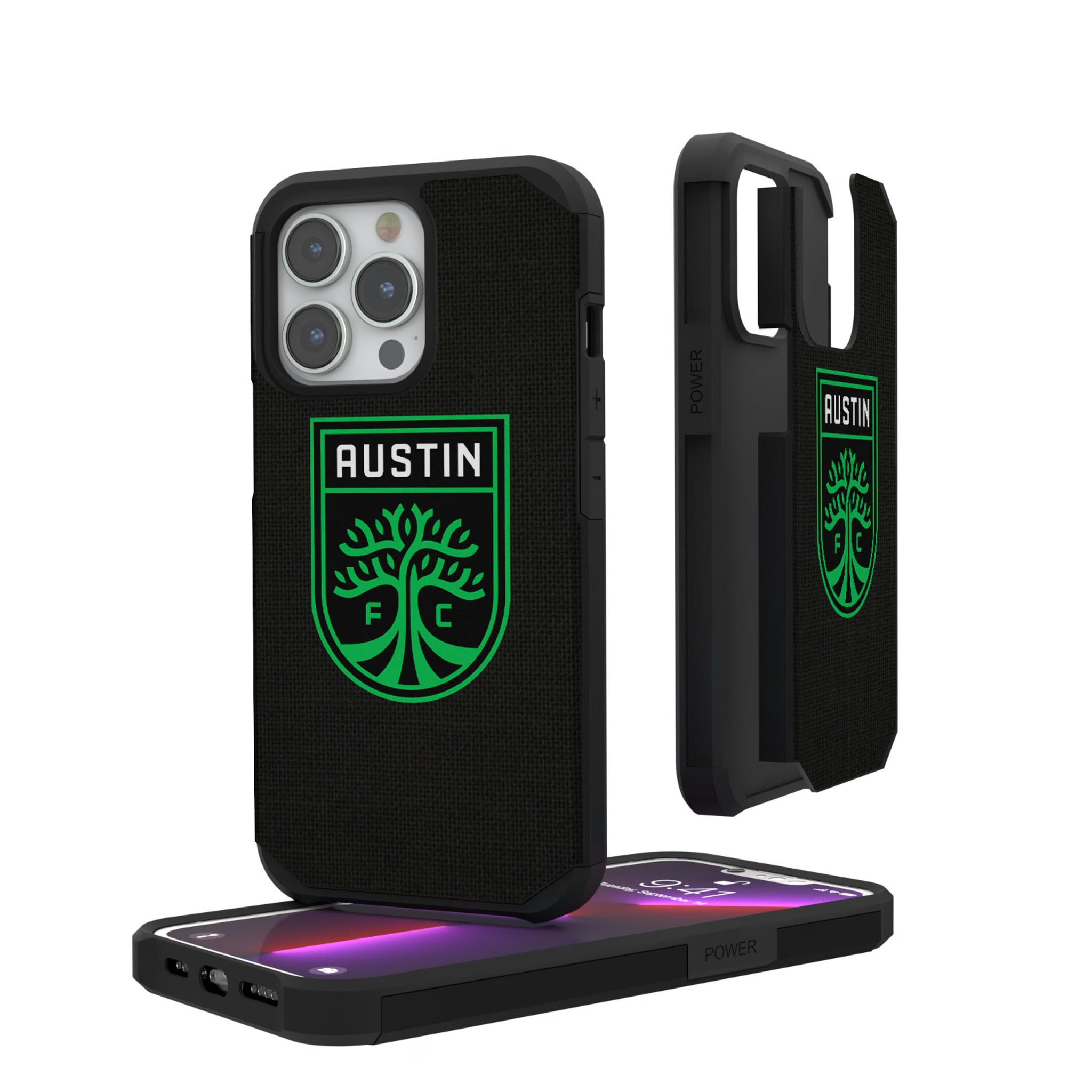 Austin FC Solid iPhone Rugged Phone Case for Apple iPhone