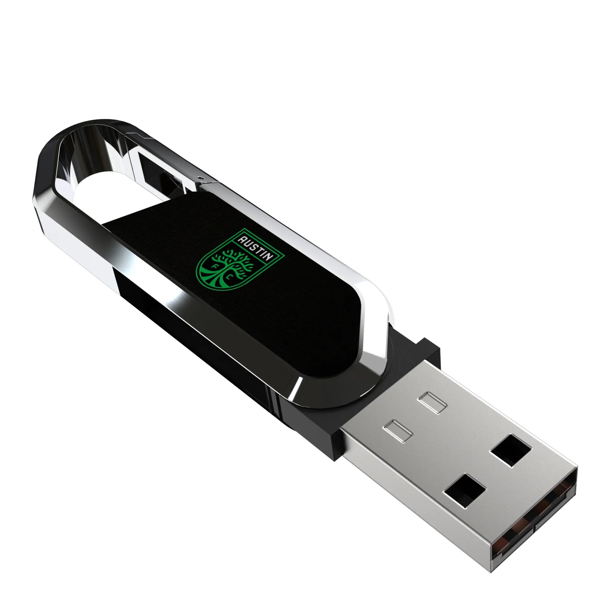 Austin FC Solid USB 64GB Clip Style Flash Drive