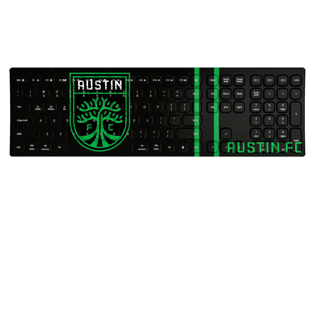 Austin FC Stripe KKB605 Curved Wireless Keyboard