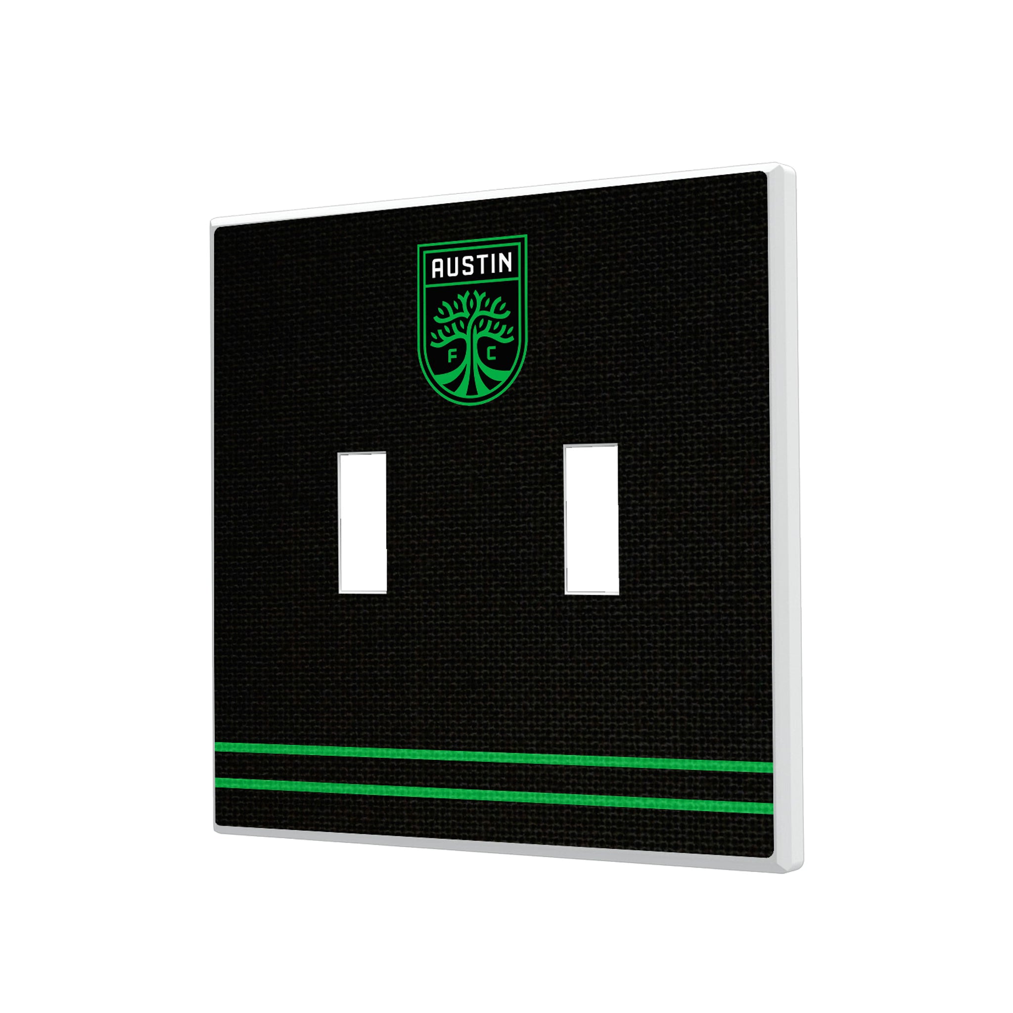 Austin FC Stripe Hidden-Screw Light Switch Plate#Style_Double Toggle