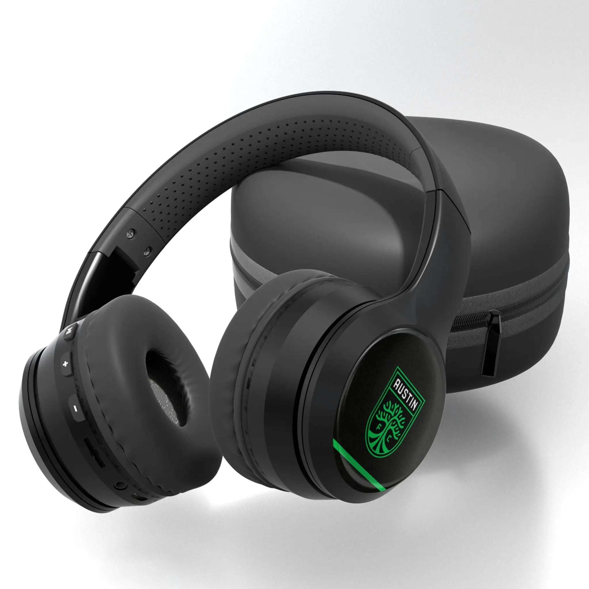 Austin FC Stripe Wireless Over-Ear BT Headphones With Case