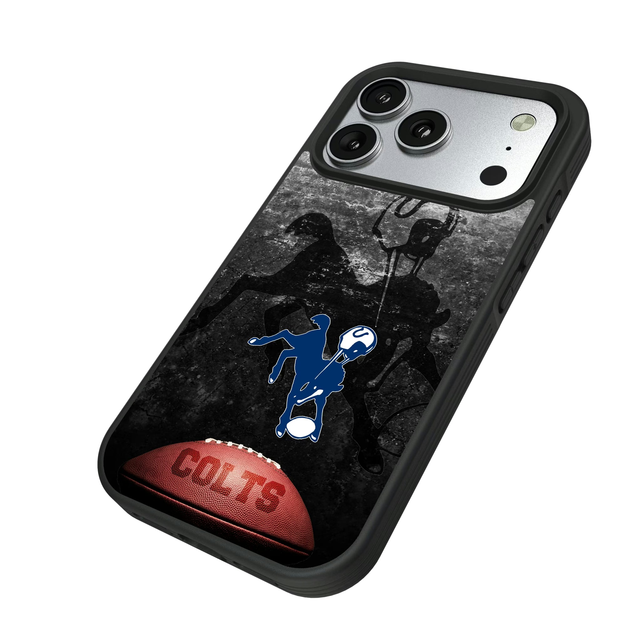 Baltimore Colts 1946 Historic Collection Legendary iPhone Bump Phone Case for Apple iPhone - Isometric View#Device_iPhone 17 Pro
