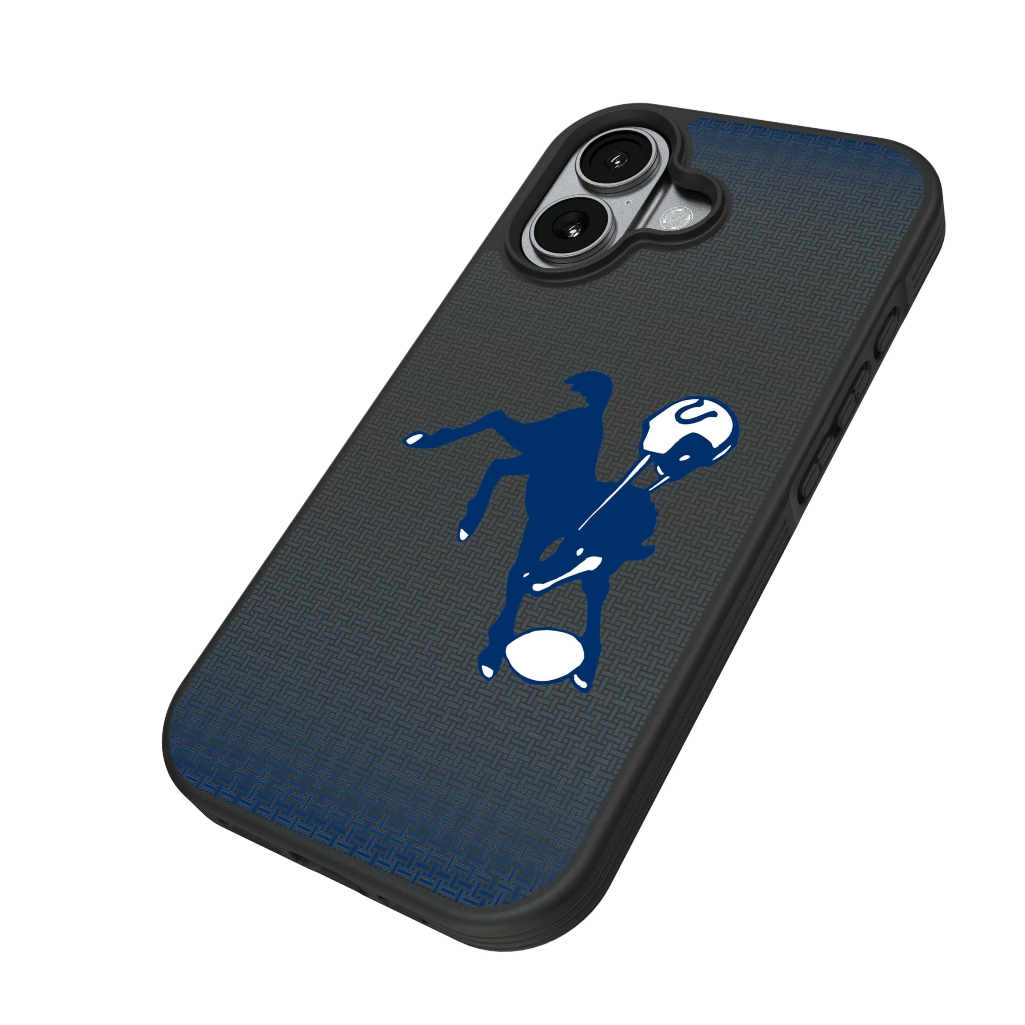 Baltimore Colts 1946 Historic Collection Linen iPhone Bump Phone Case for Apple iPhone - Isometric View#Device_iPhone 17