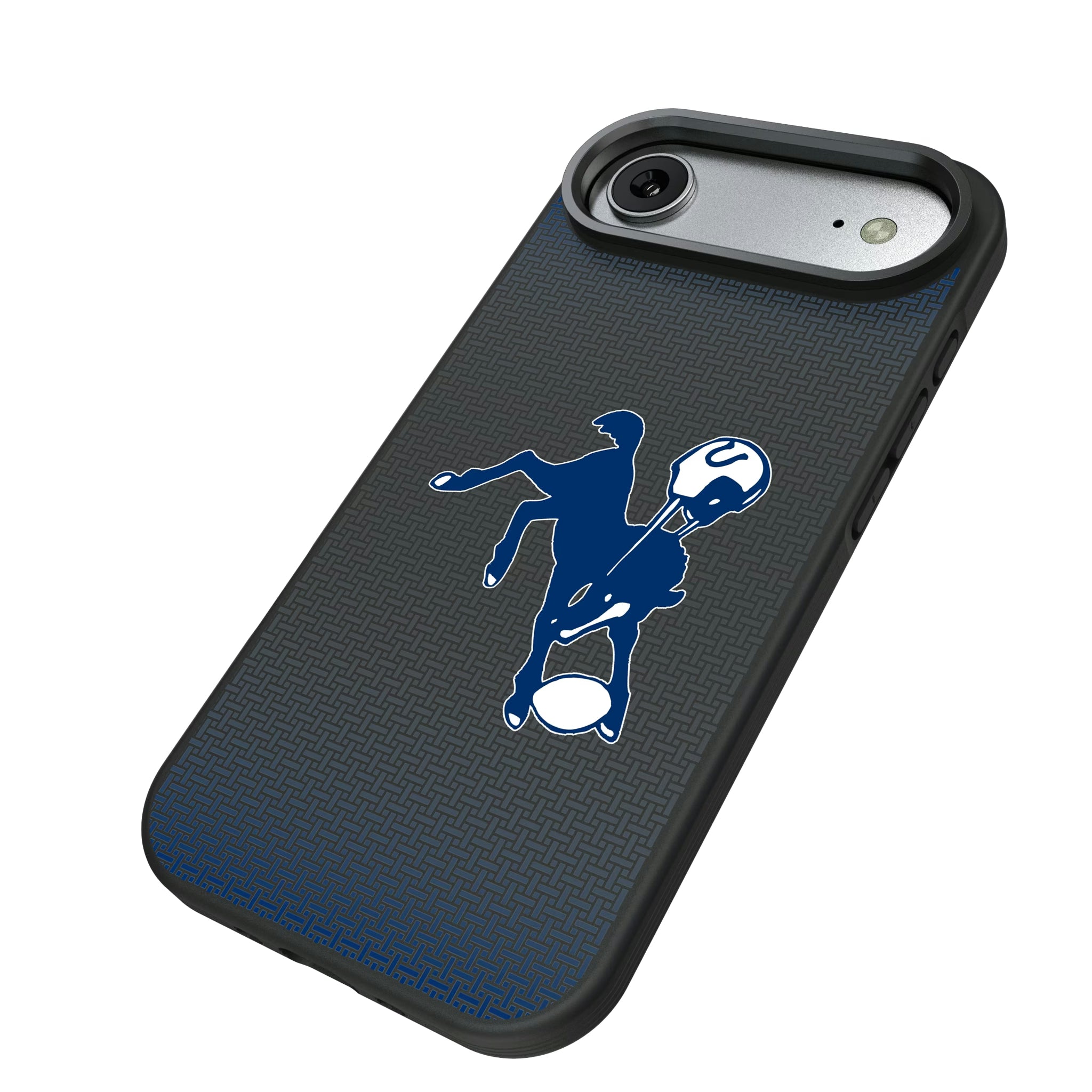 Baltimore Colts 1946 Historic Collection Linen iPhone Bump Phone Case for Apple iPhone - Isometric View#Device_iPhone Air