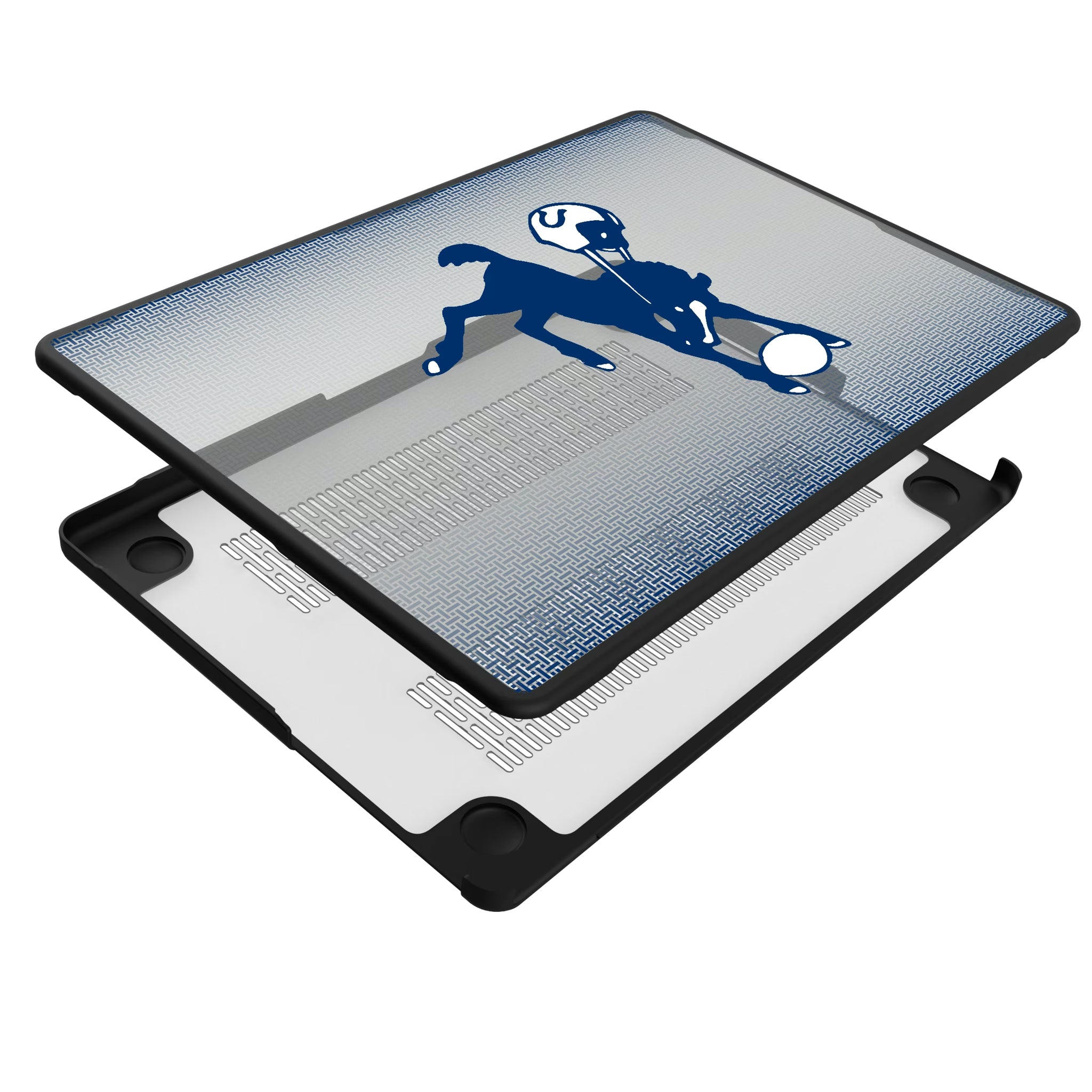 Baltimore Colts 1946 Historic Collection Linen MacBook Laptop Case for Apple MacBook - Isometric View#Device_MacBook Pro (14-inch, 2021) / MacBook Pro (14-inch, 2023) / MacBook Pro (14-inch, 2024)