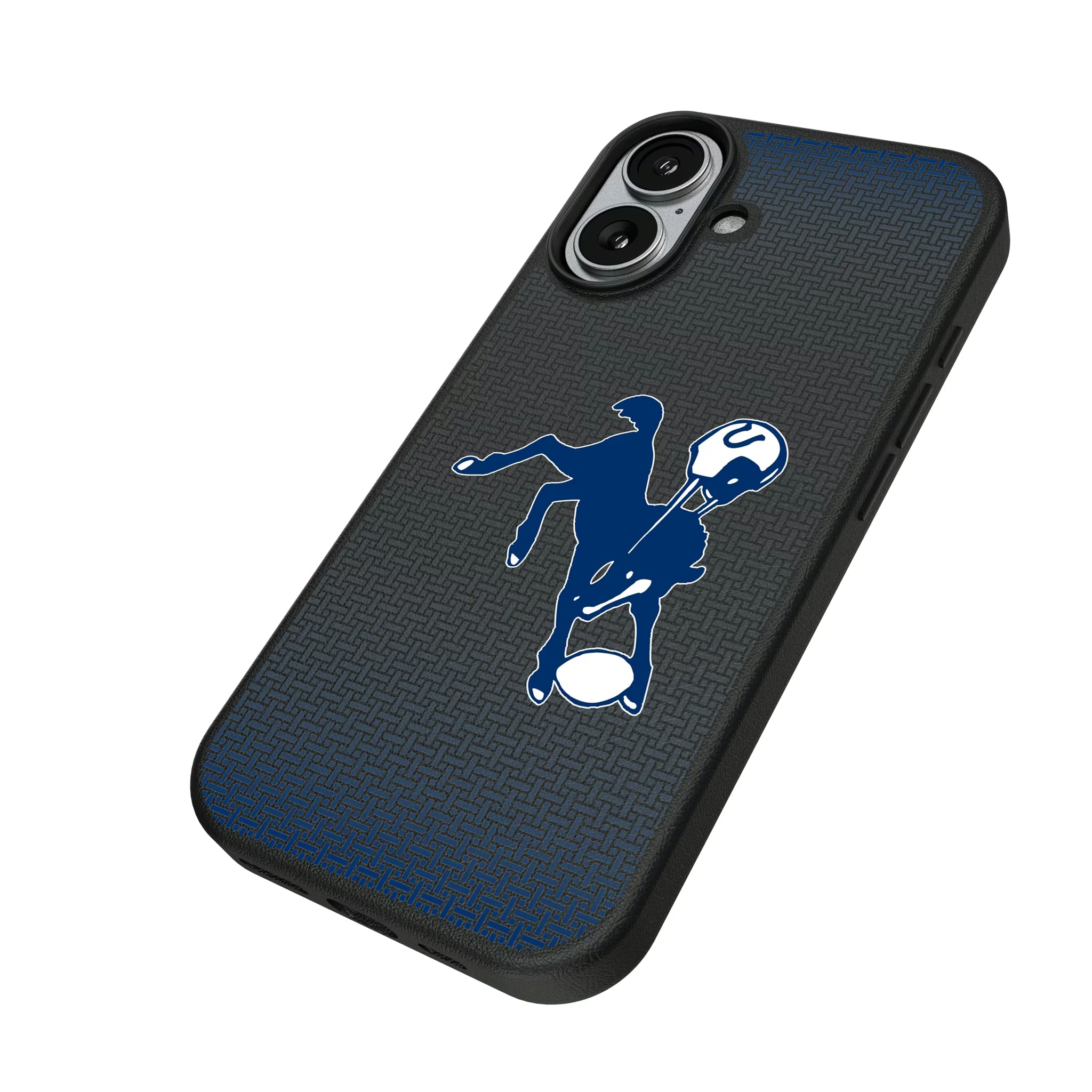 Baltimore Colts 1946 Historic Collection Linen iPhone MagSafe Compatible Phone Case for Apple iPhone - Isometric View#Device_iPhone 17