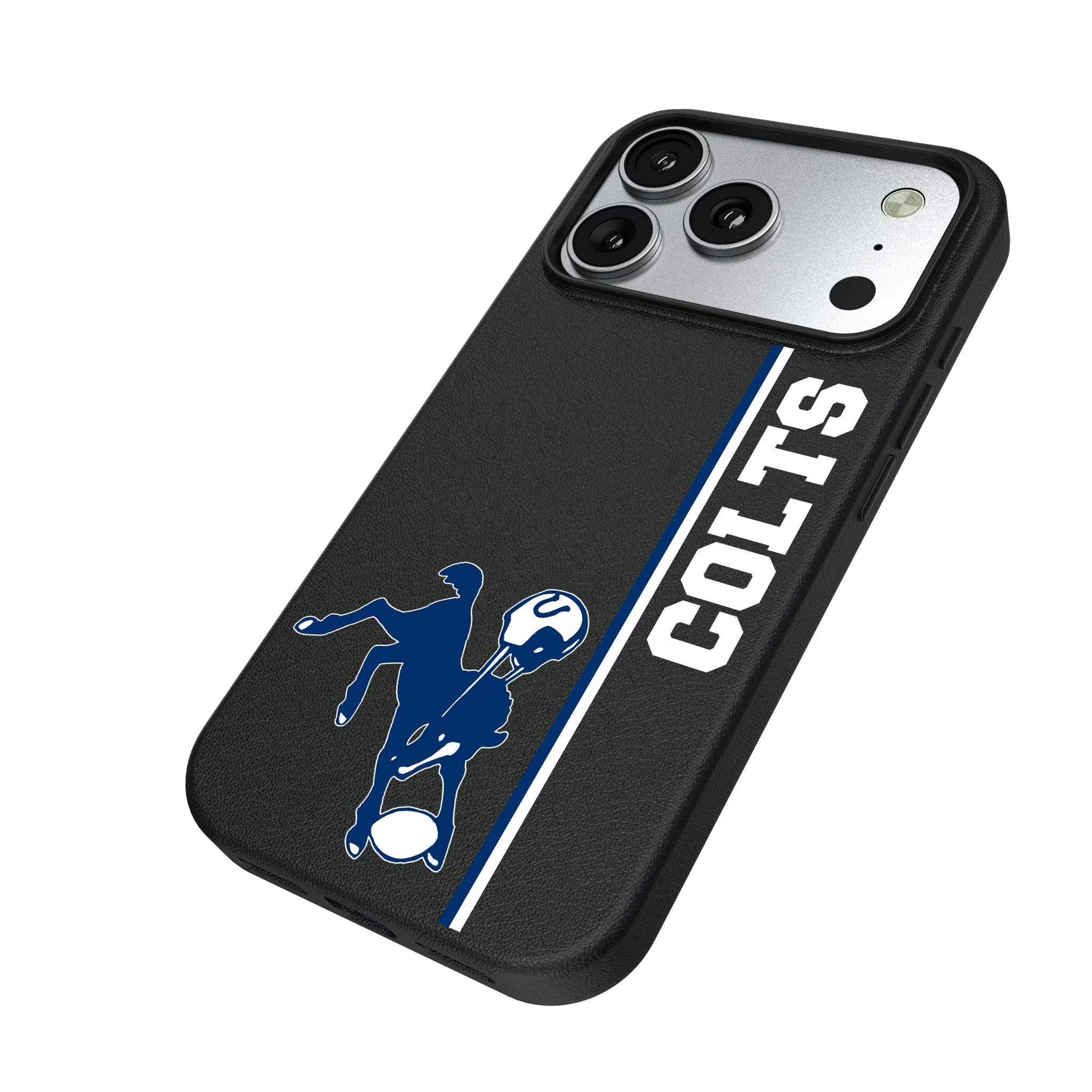 Baltimore Colts 1946 Historic Collection Sidebar iPhone MagSafe Compatible Phone Case for Apple iPhone - Isometric View#Device_iPhone 17 Pro