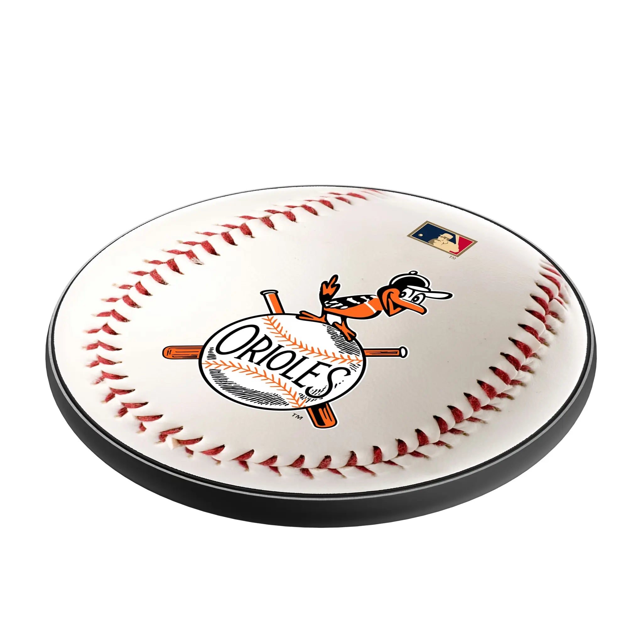 Baltimore Orioles 1954-1963 - Cooperstown Collection Baseball 15-Watt Wireless Charger - Isometric View